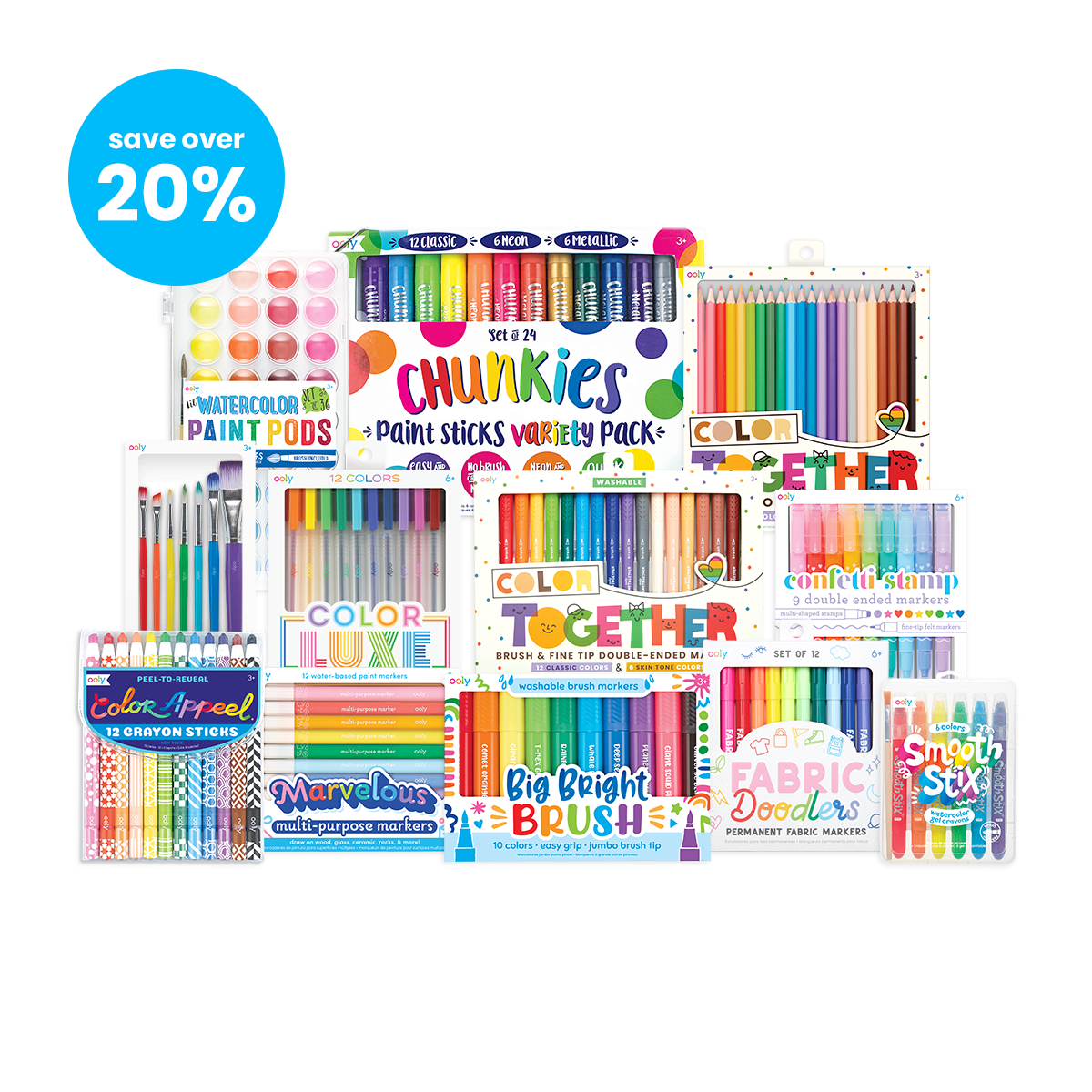 Ooly Assorted Chunkies Paint Sticks Pkg/12