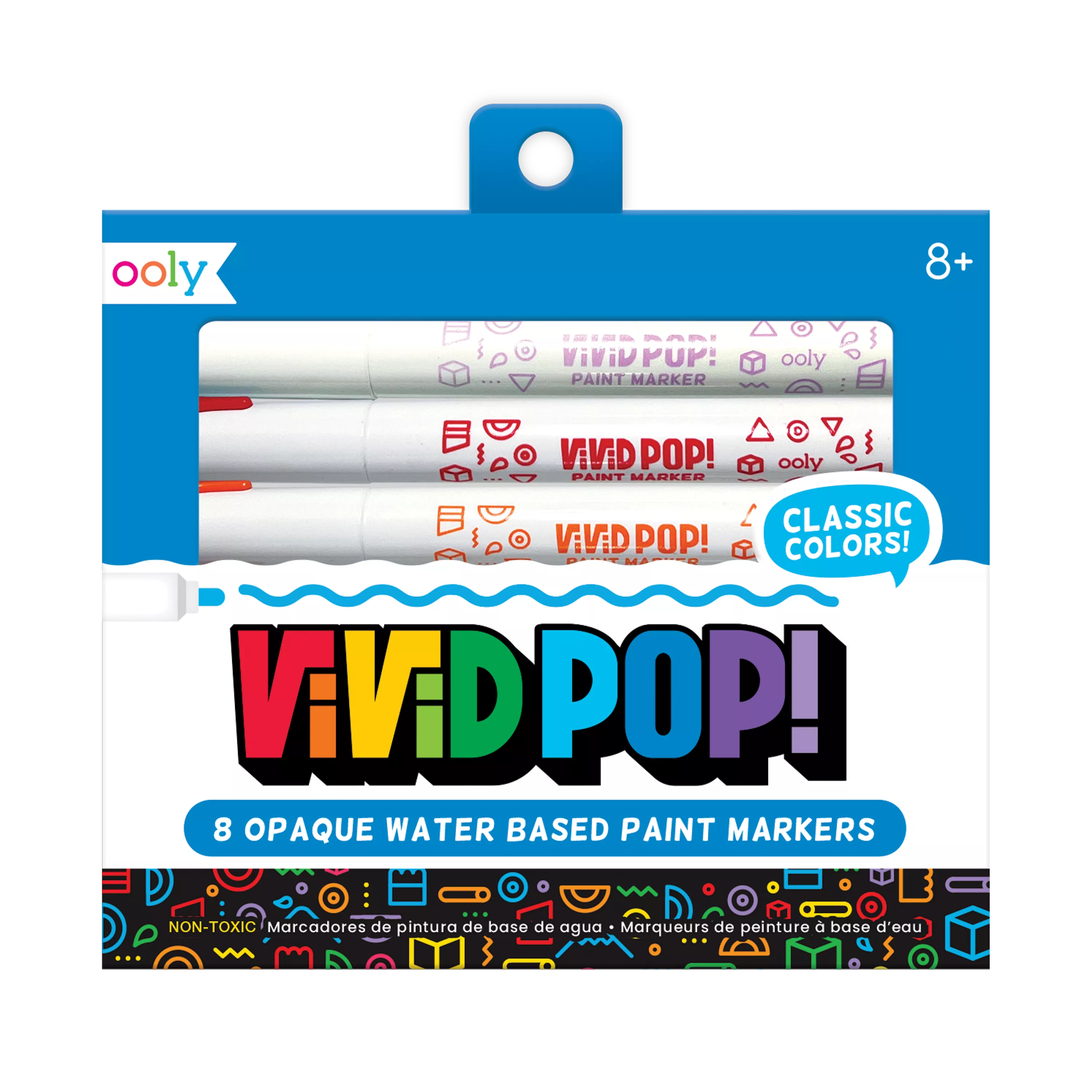 OOLY Vivid Pop! Water Based paint markers in packaging