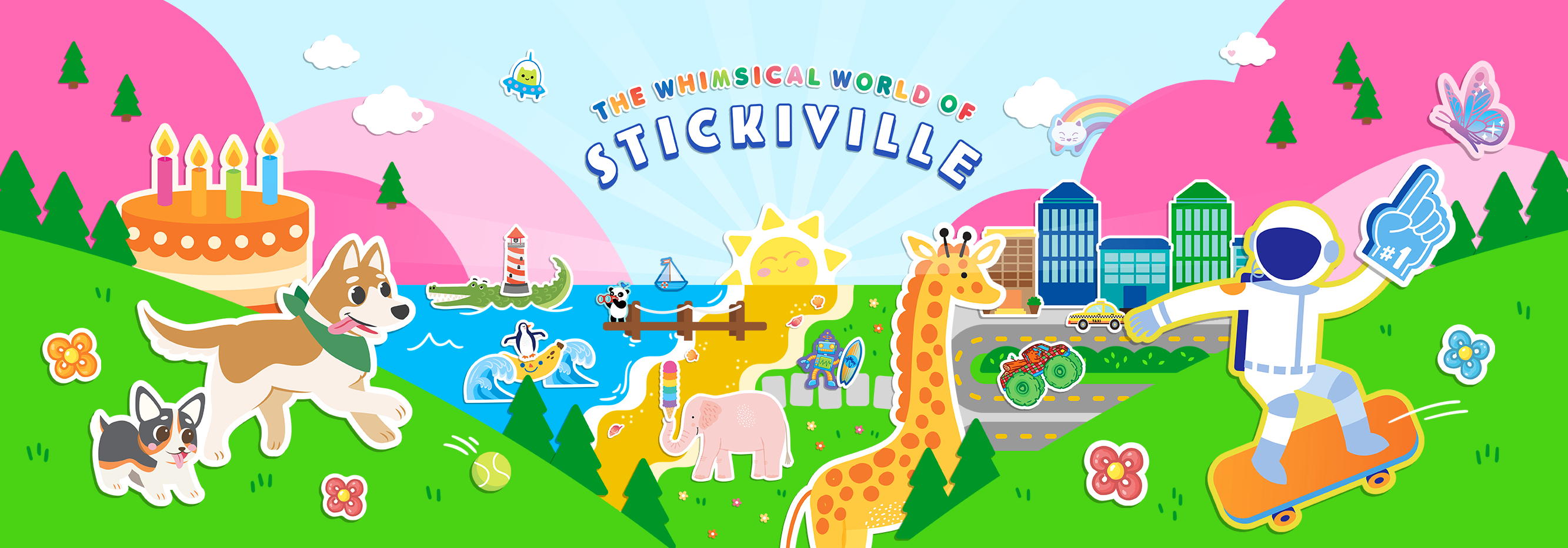 Whimsical world of Stickiville