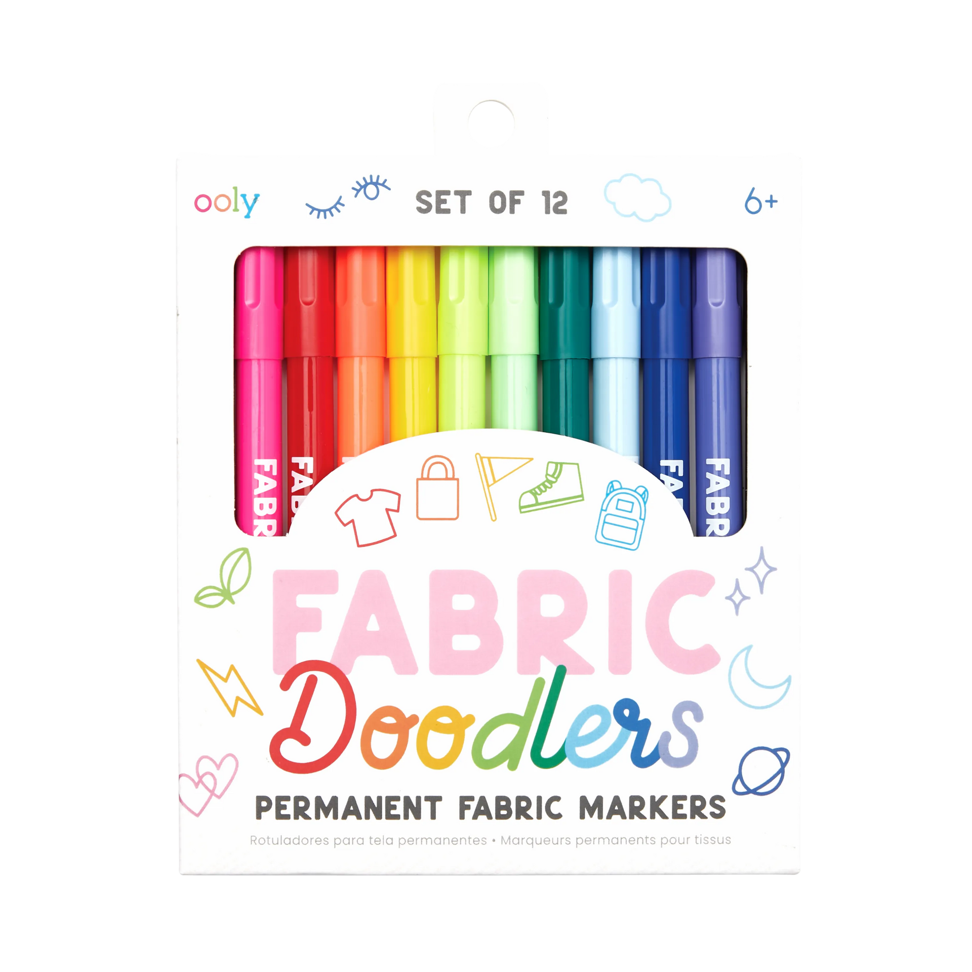 Fabric Doodlers Markers - Set of 12 - OOLY