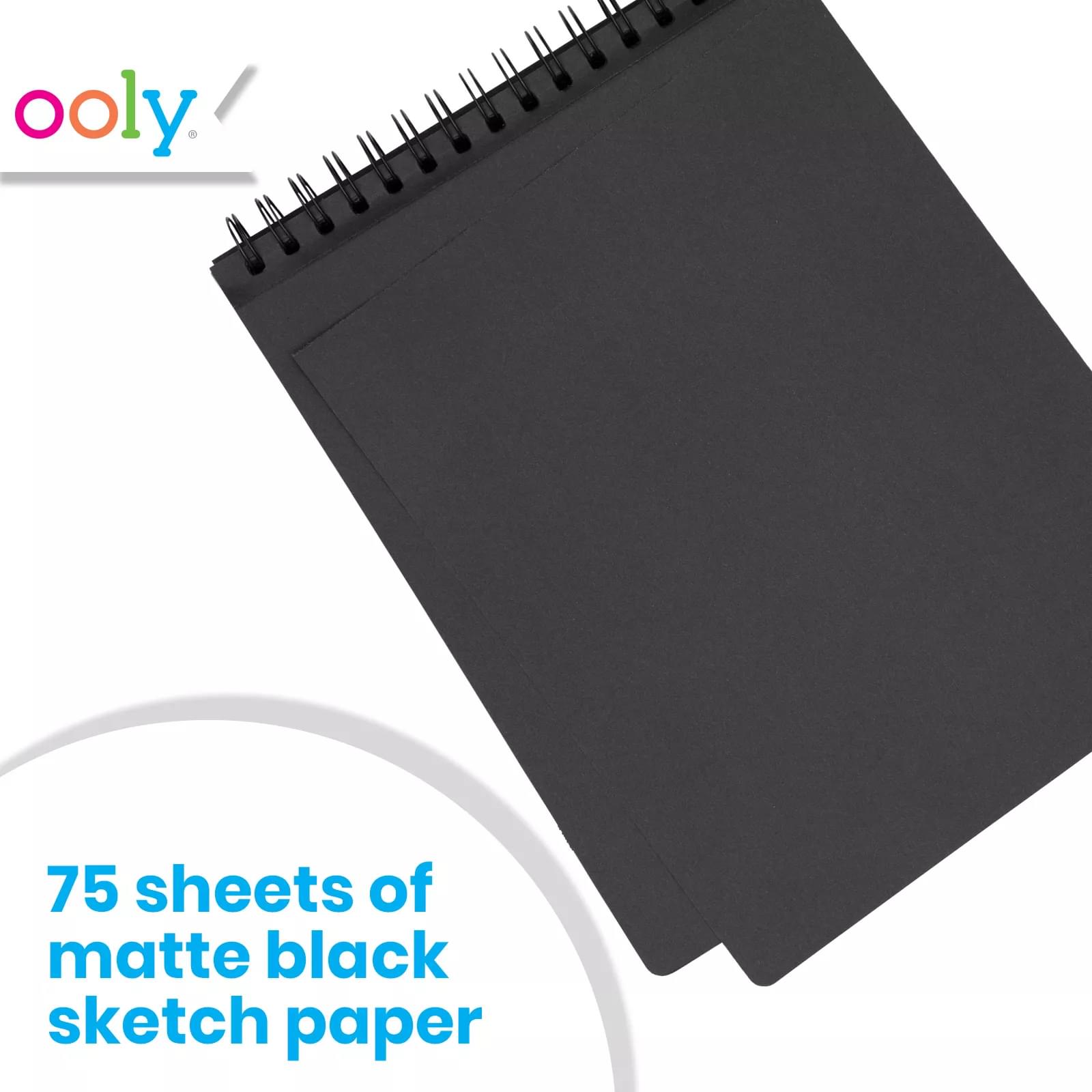 Black Paper Sketch Book: A Large Sketch Book For Use With Gel Pens