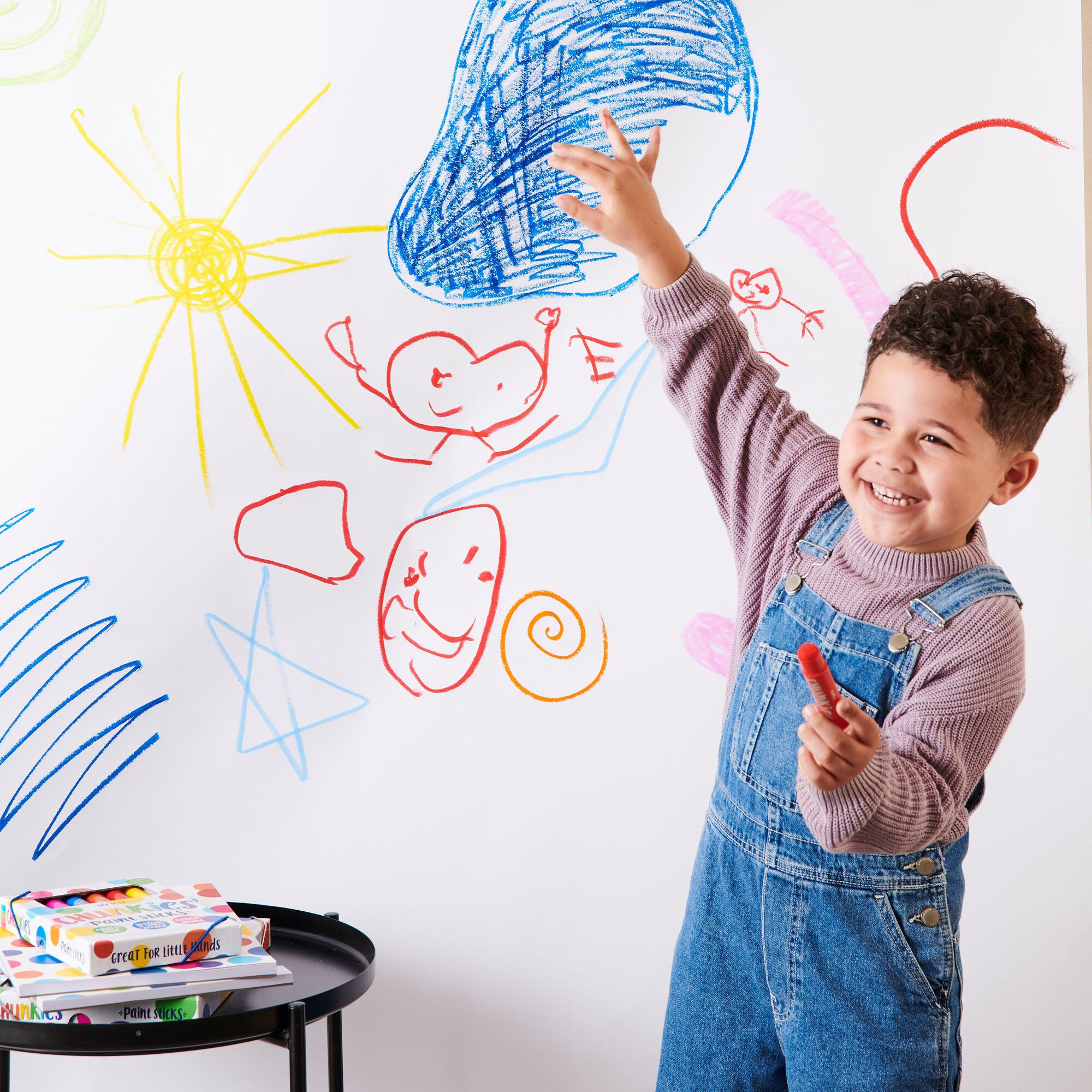 Water-Based Paint Sticks with Caps for Kids, 6-Pack