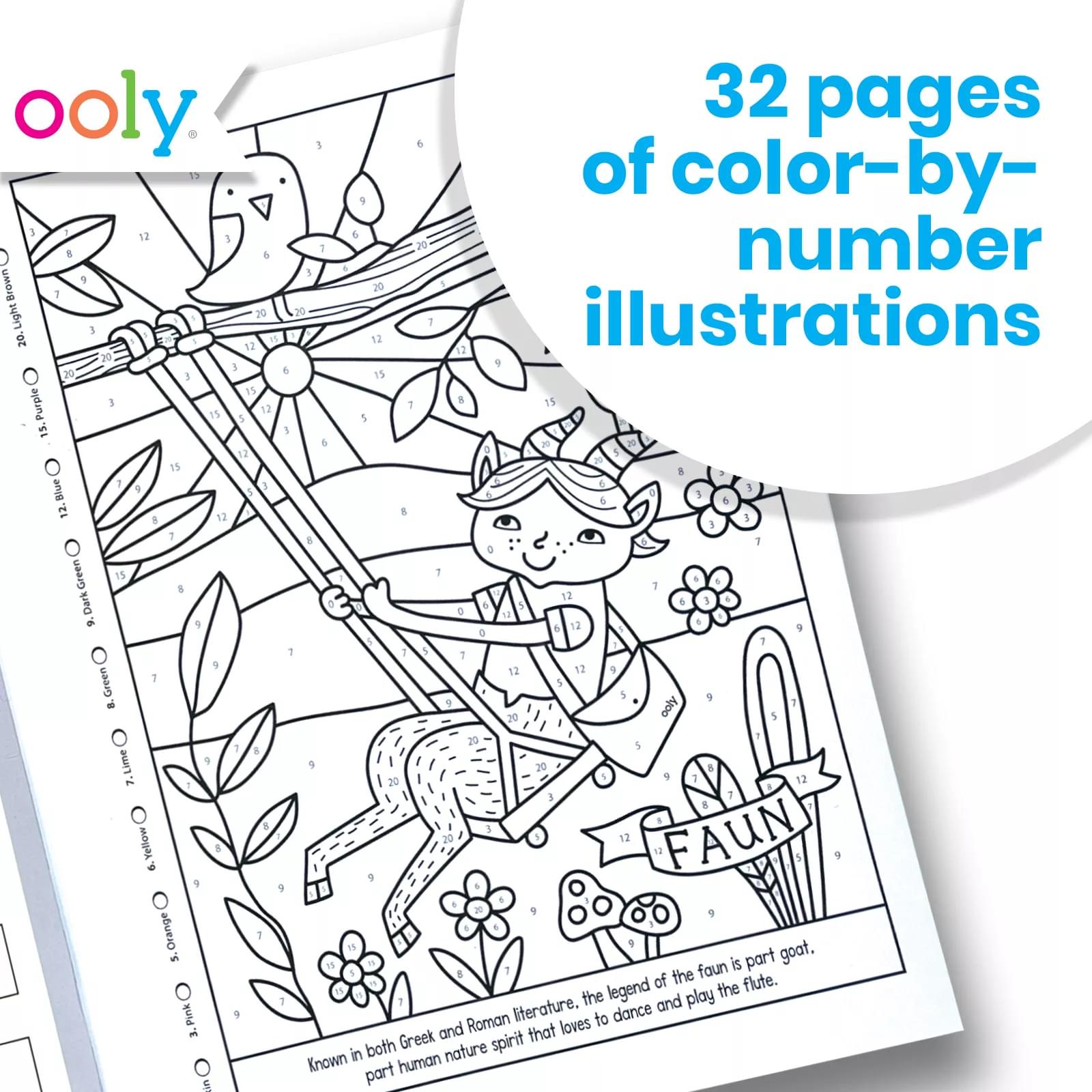 Ooly Color by Numbers Coloring Book - Wonderful World