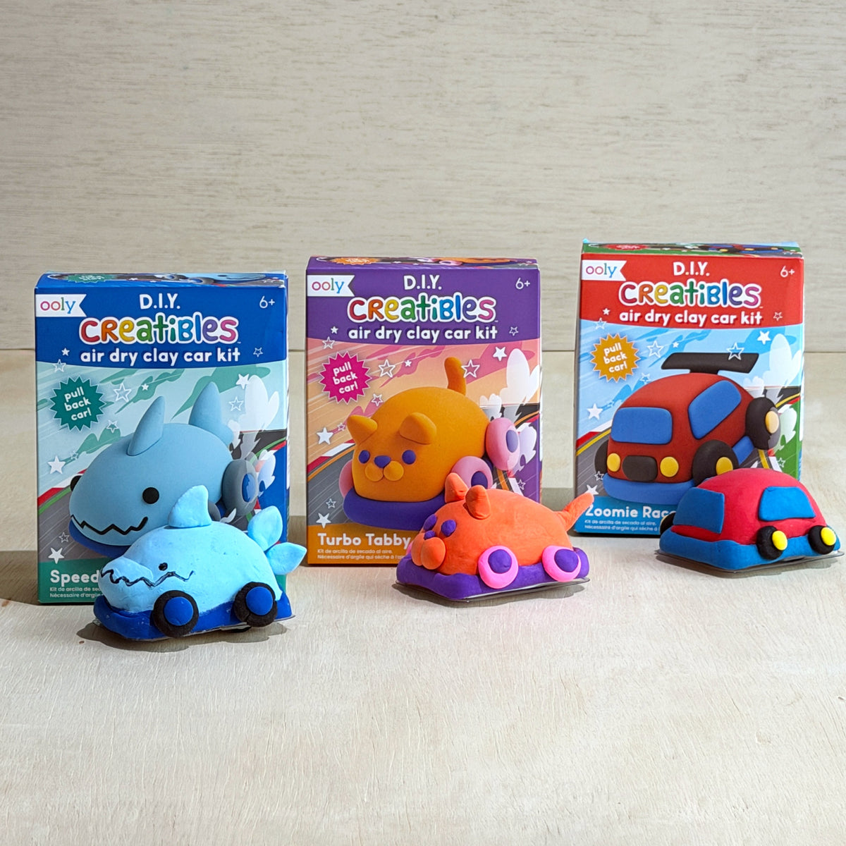 Creatibles Mini Air Dry Clay Car Kit - Turbo Tabby