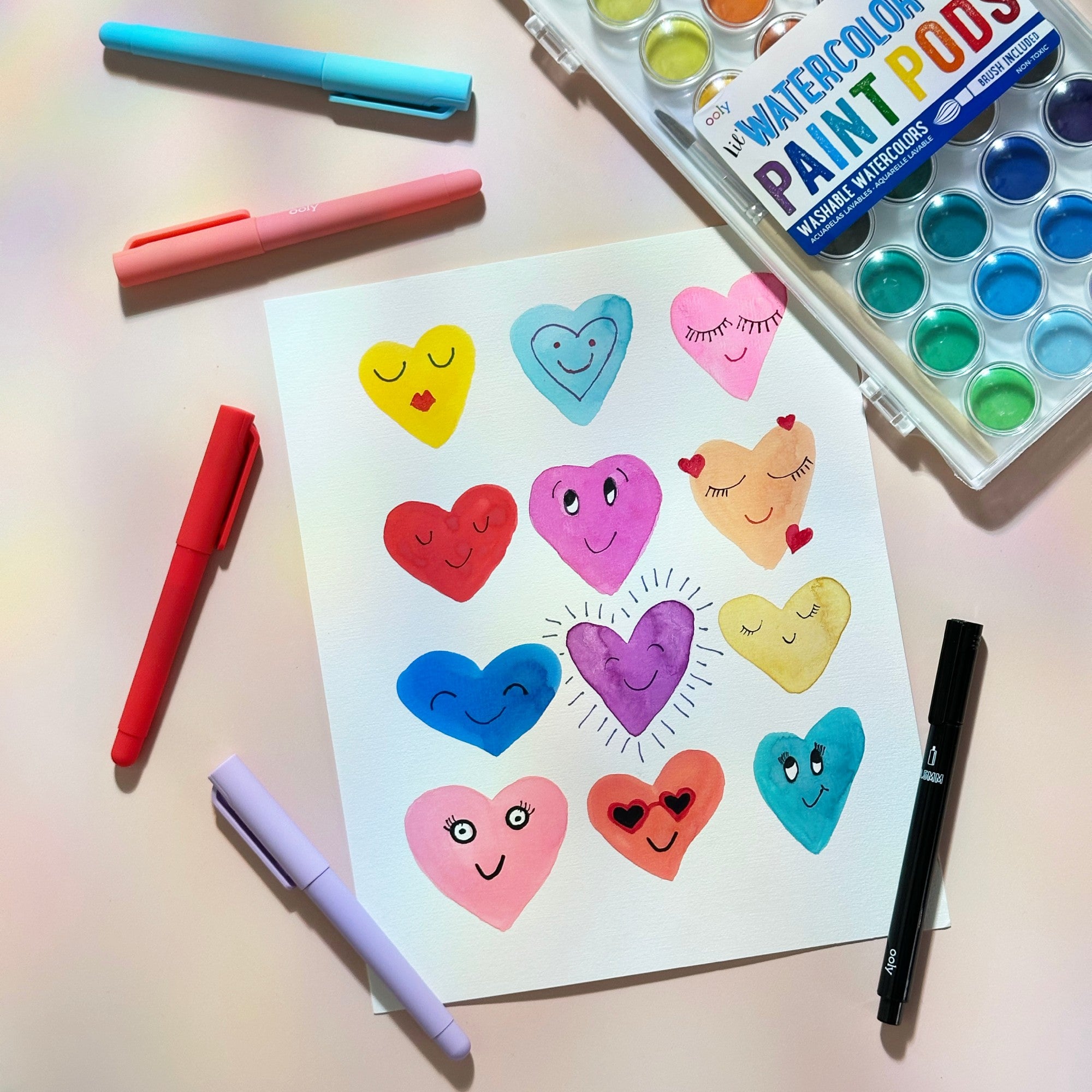 The Ink Works - Art Markers - Assorted Tips - Set of 5 - OOLY