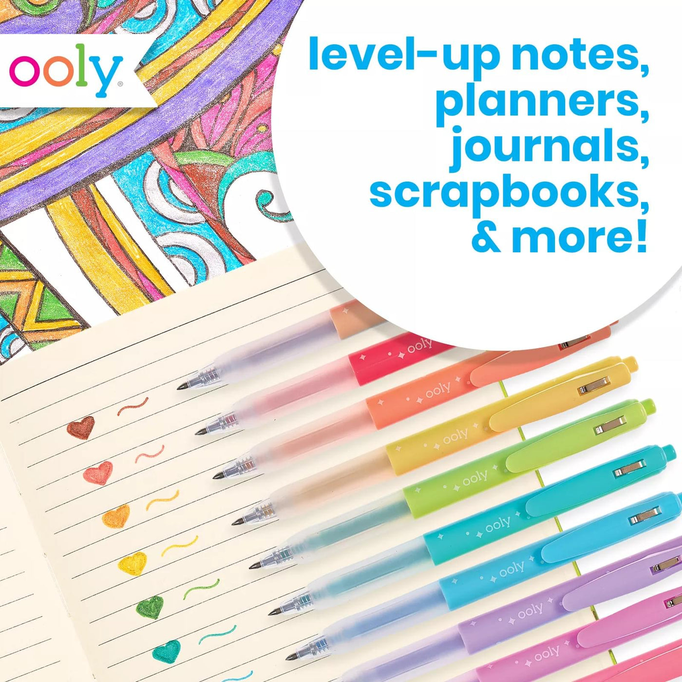 Oh My Glitter! Retractable Gel Pens Set of 12 OOLY