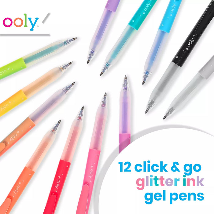 Oh My Glitter! Retractable Gel Pens Set of 12 OOLY