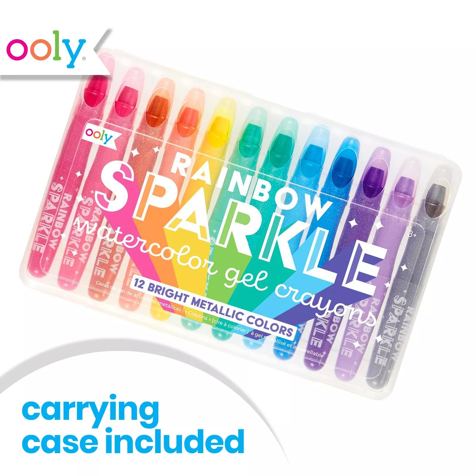 สีเทียนประกายมุก เมทัลลิก Rainbow Sparkle Watercolor Gel Crayons 12แท่ง