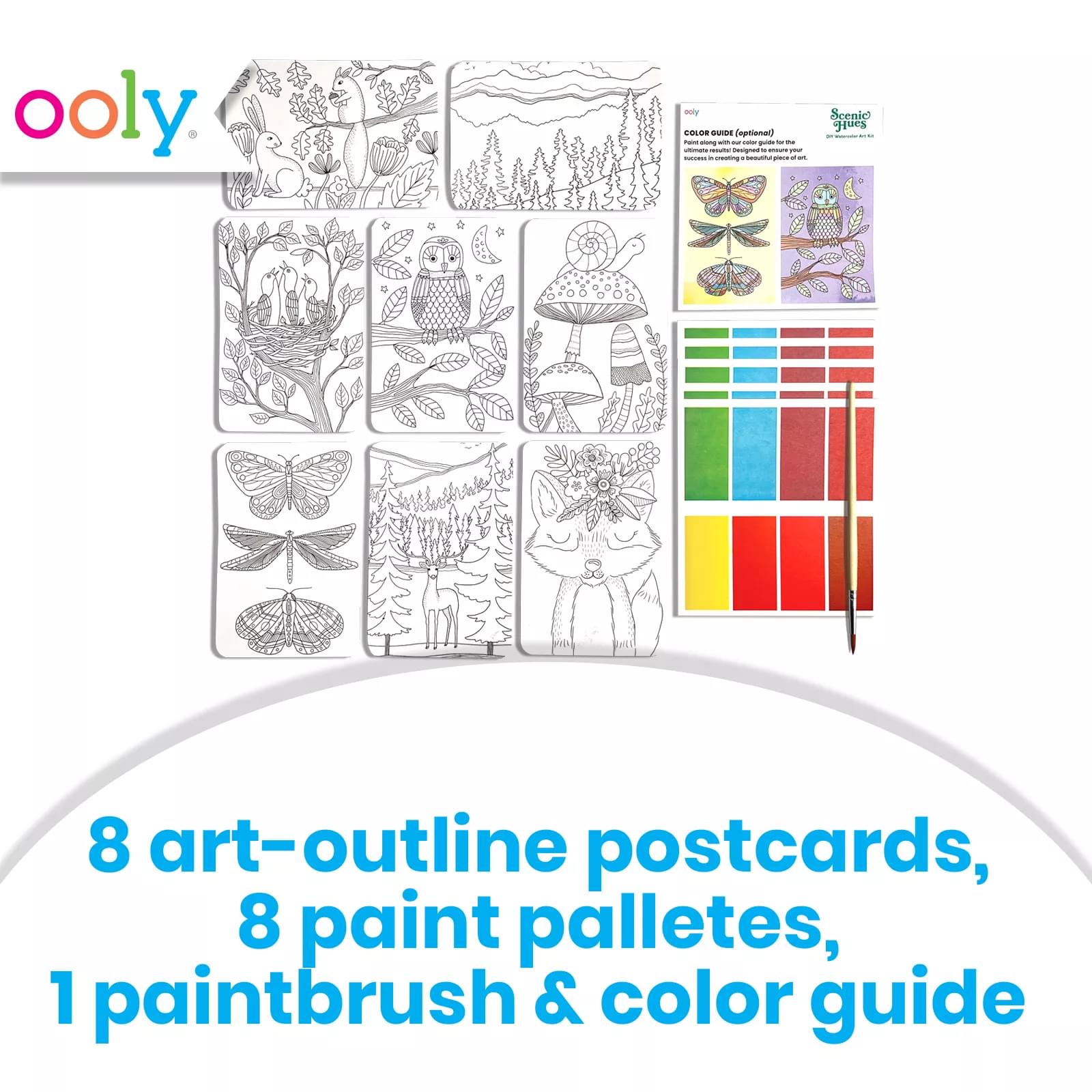 Scenic Hues DIY Watercolor Art Kit - Forest Adventure - OOLY