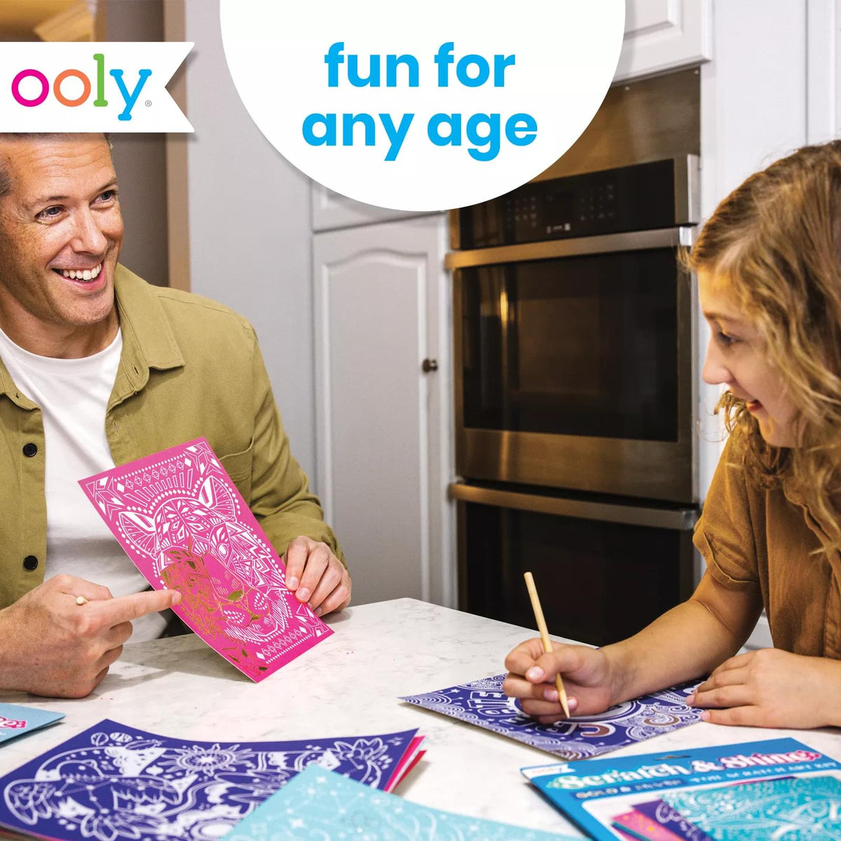 Scratch and Shine Foil Scratch Art Kit Glorious Garden OOLY