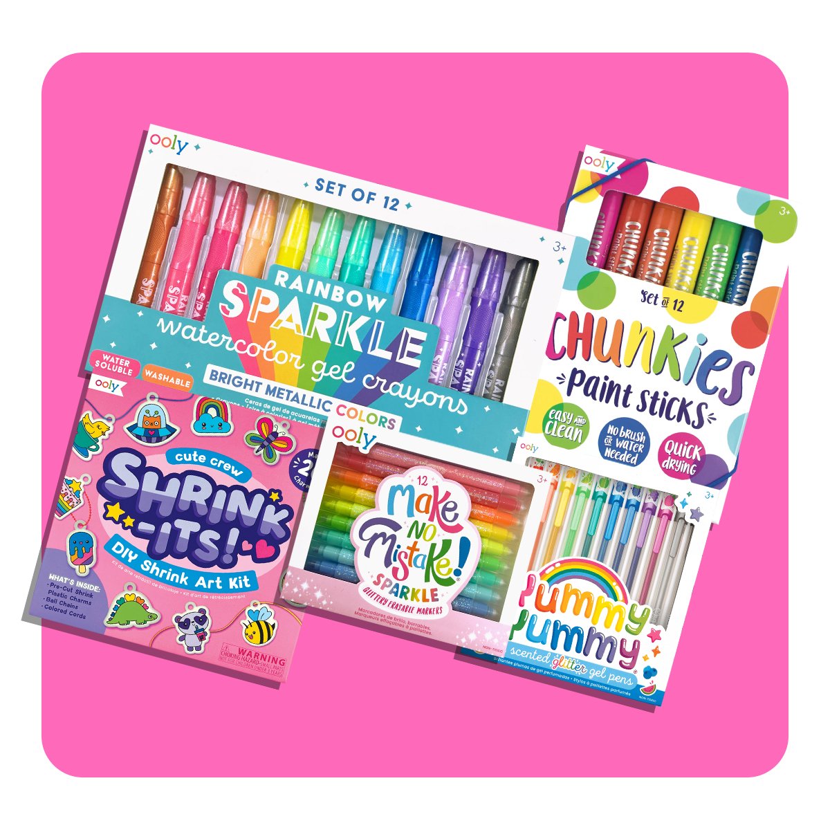 Krazy Dotty style ① オリジナル　アートピース Funtastic Friends Scratch and Scribble Mini Scratch Art Kit - OOLY