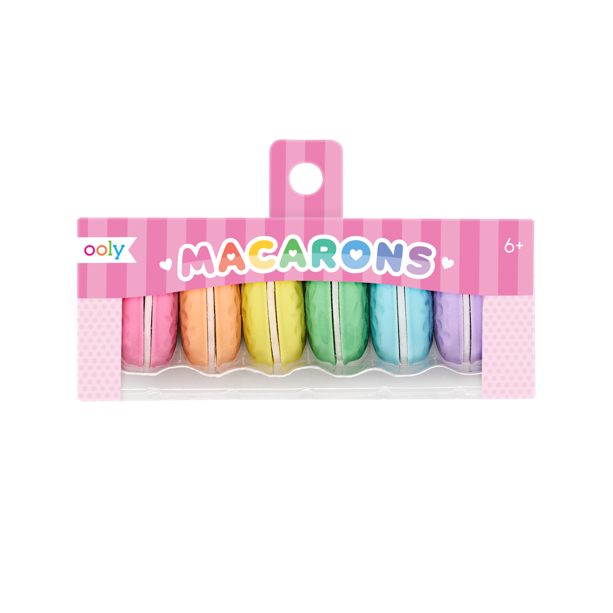 Macarons Vanilla Scented Erasers in a set of 6