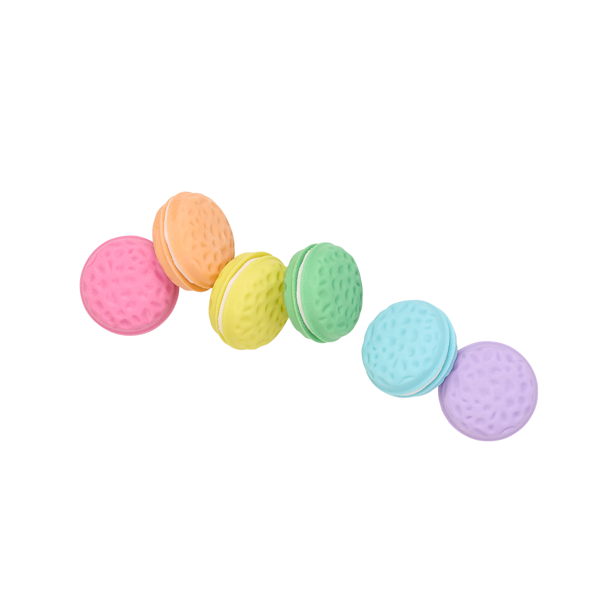 6 colorful Macarons Scented Erasers
