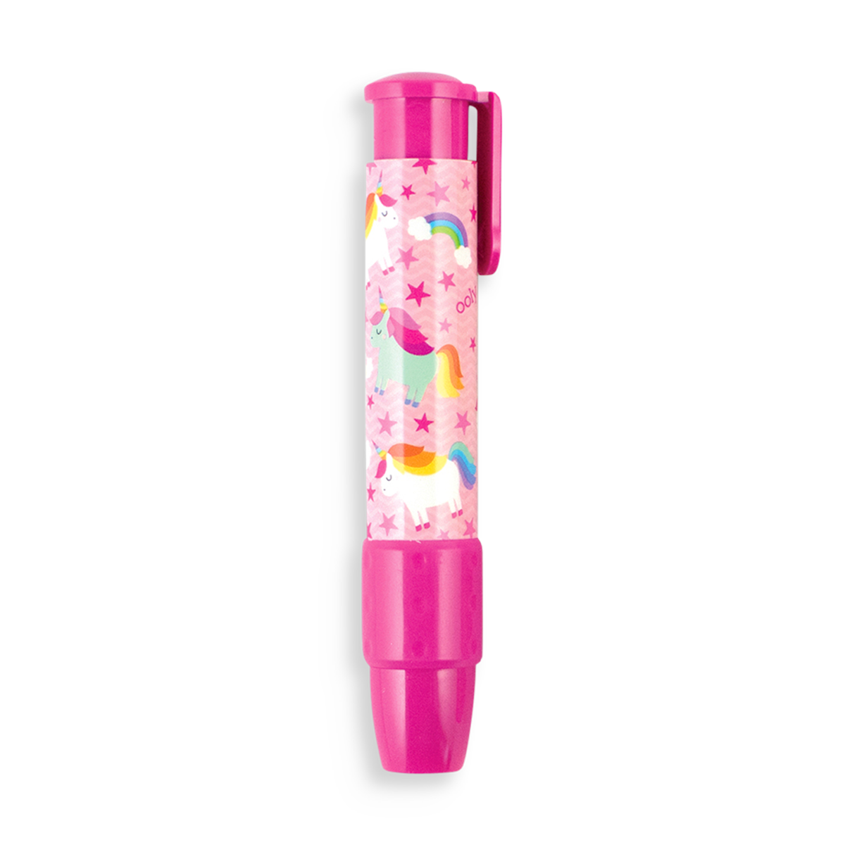 Hot Pink Clickit Eraser with Unicorn Designs