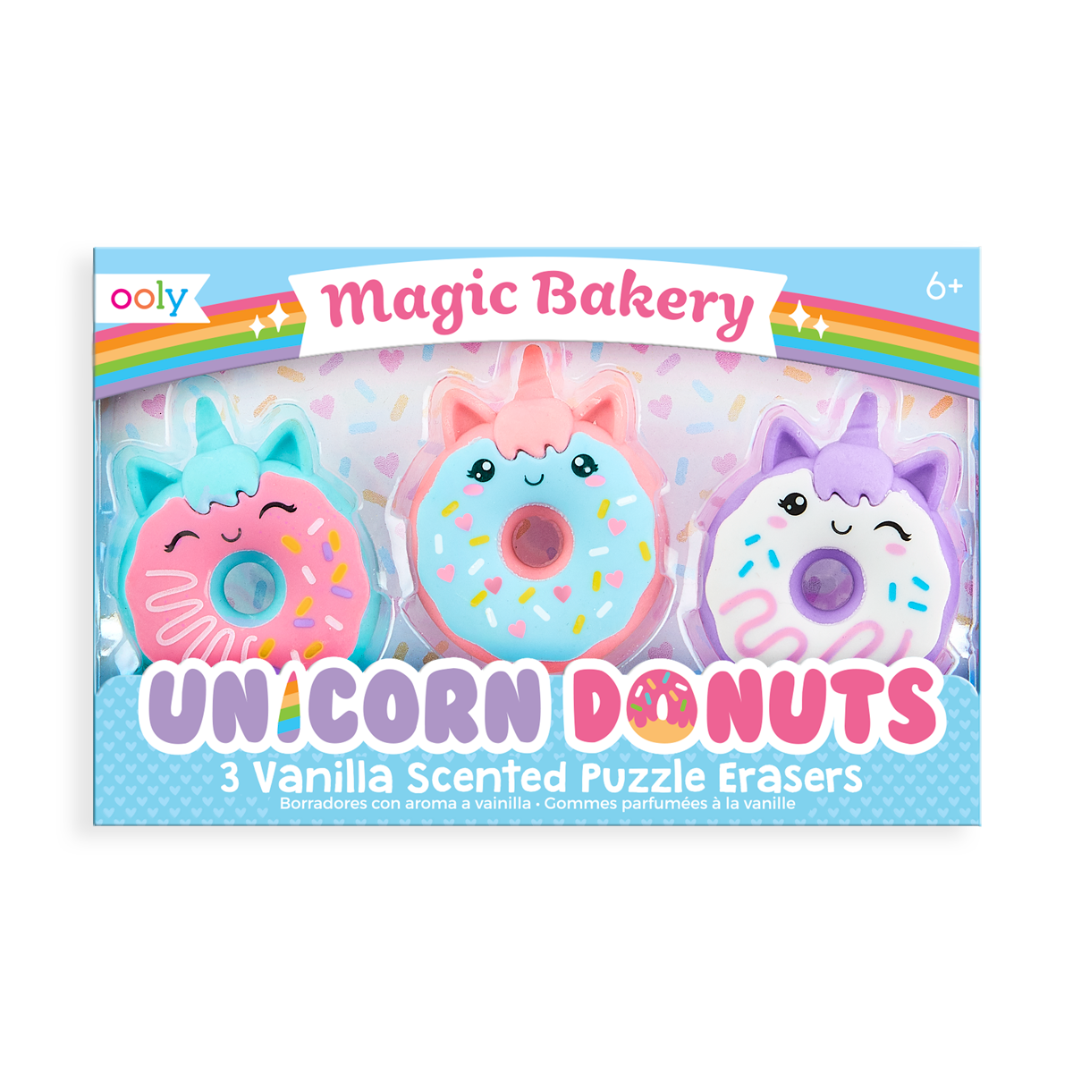 Magic Bakery Unicorn Donut Scented Erasers in package