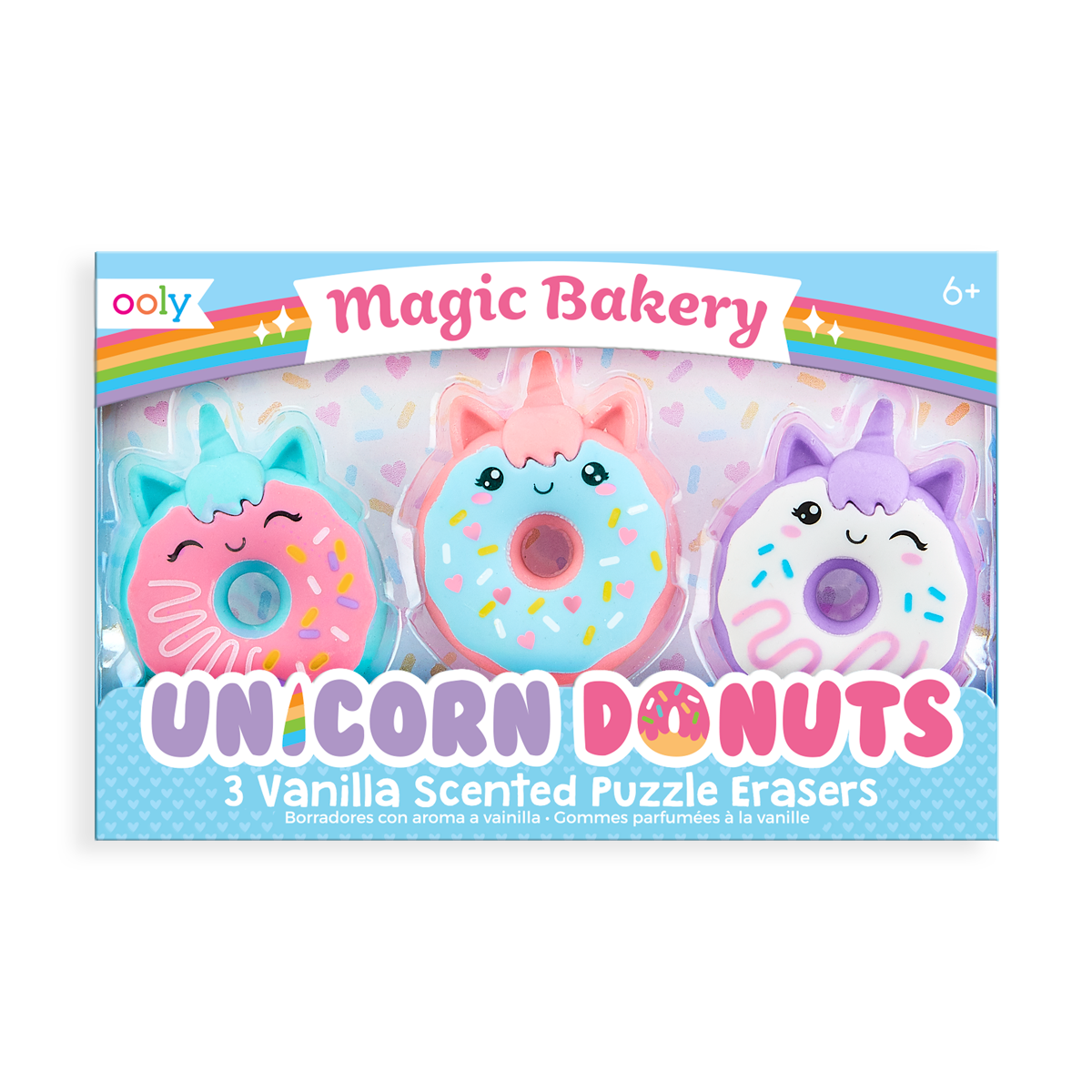 Magic Bakery Unicorn Donuts Scented Erasers Set 3
