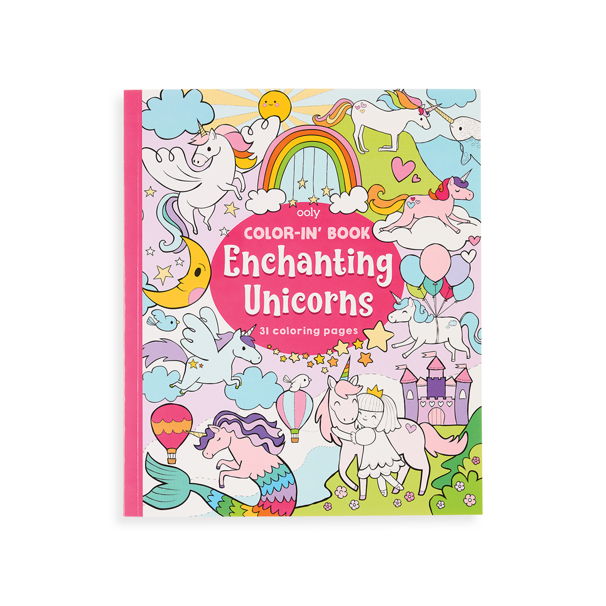 Enchanting Unicorns Coloring Book front cover