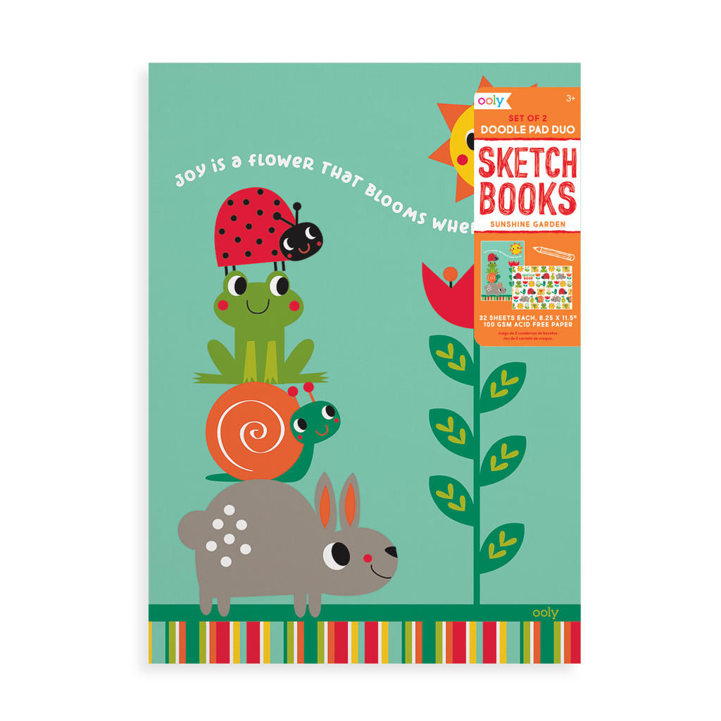 Sunshine Garden Doodle Pad Duo Sketchbooks Set of 2 OOLY