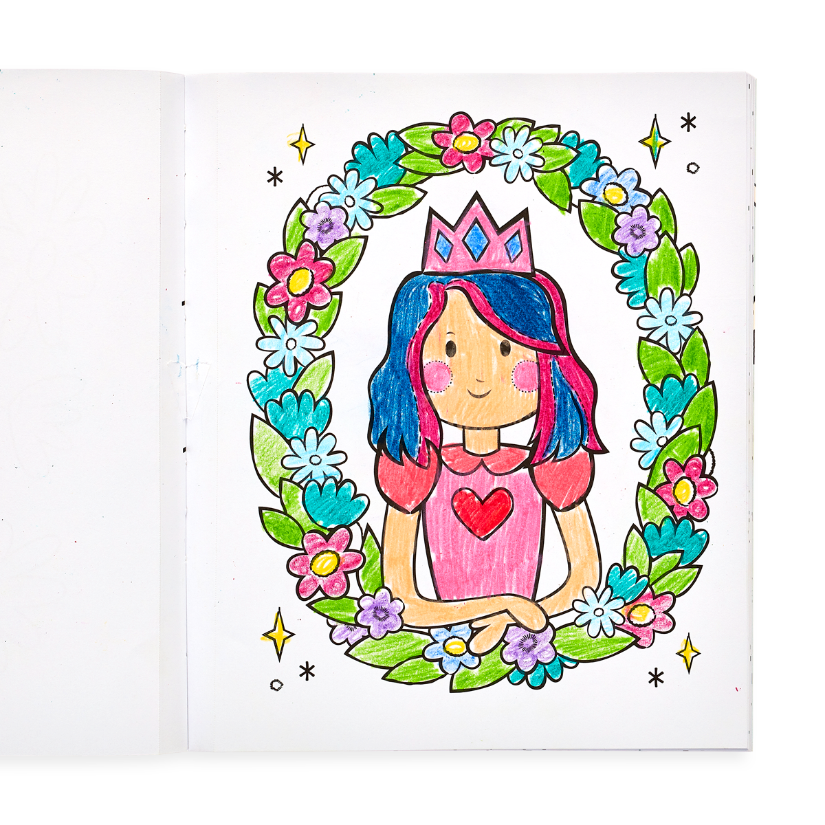 Drawing in the Princesses and Fairies Coloring Book