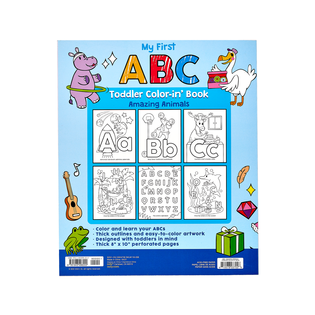 OOLY back over of ABC coloring book