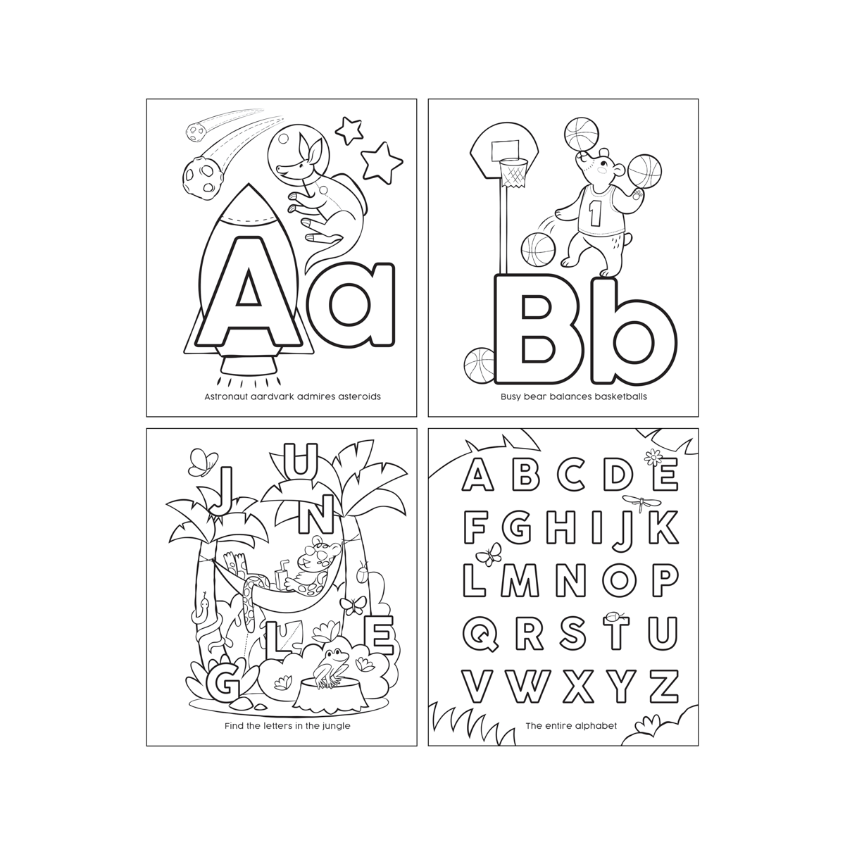 OOLY inside ABC Coloring book pages