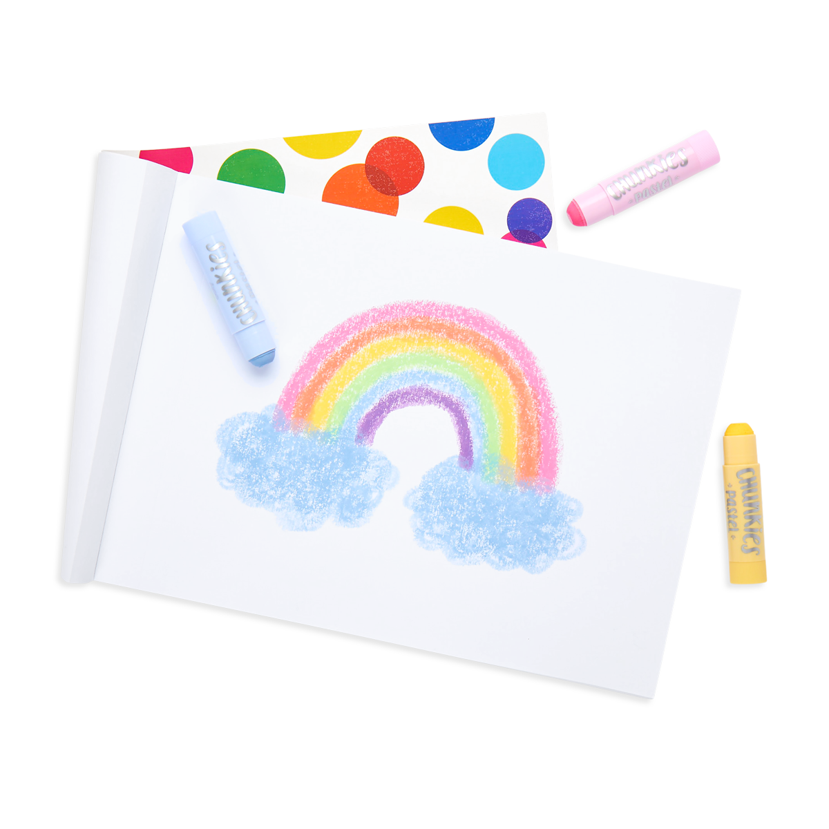 Sketch Book for Girls: Cute Unicorn on Vibrant Raindbow Stars Background!  Large Blank Sketchbook for Girls, Notebook for Drawing, Writing, Sketching