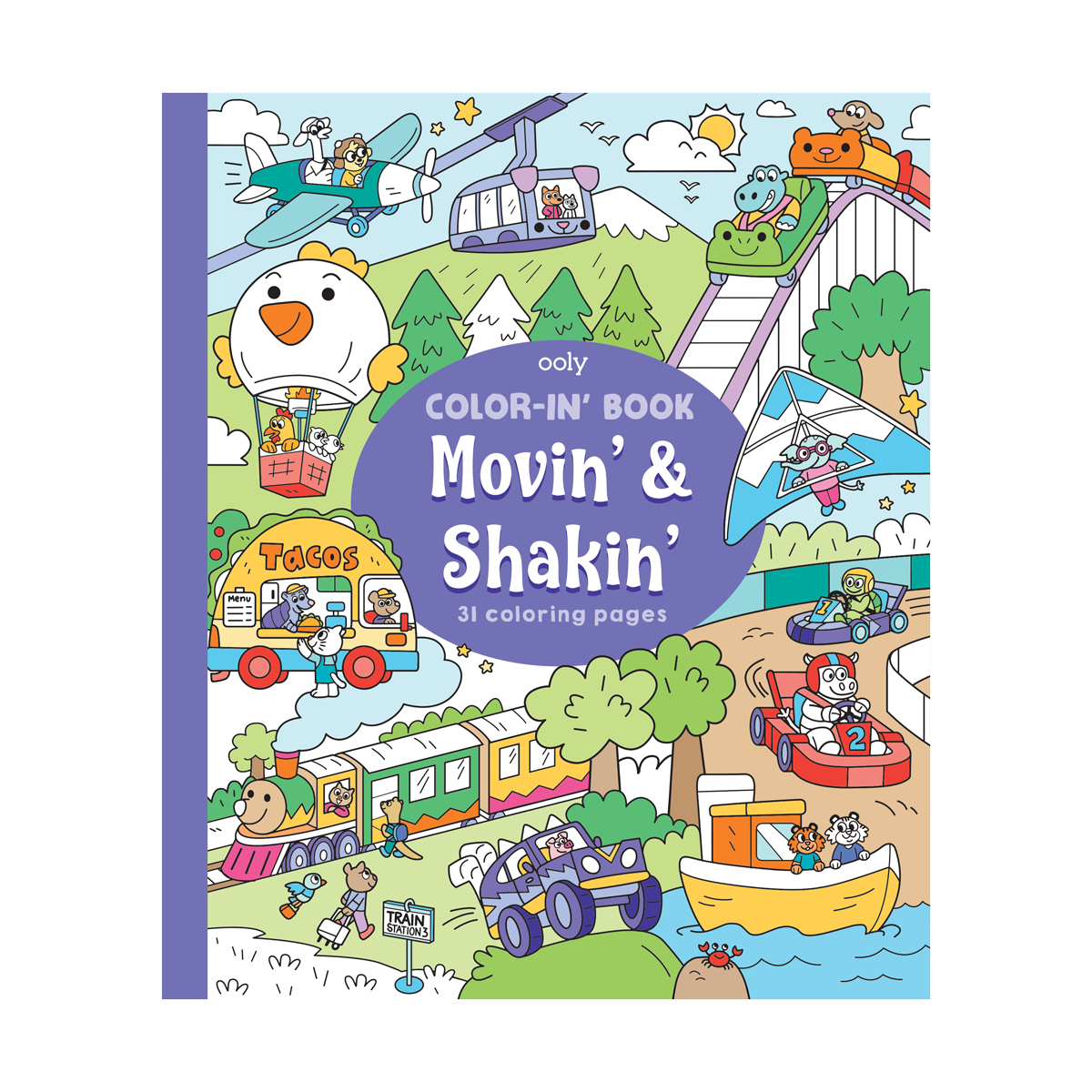 OOLY coloring book movin & shakin front cover
