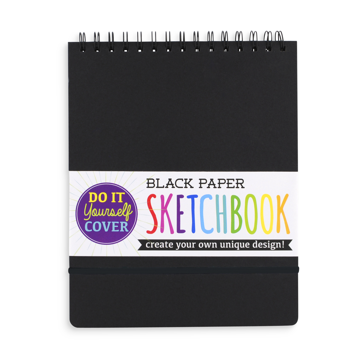 Large DIY cover sketchbook with black paper
