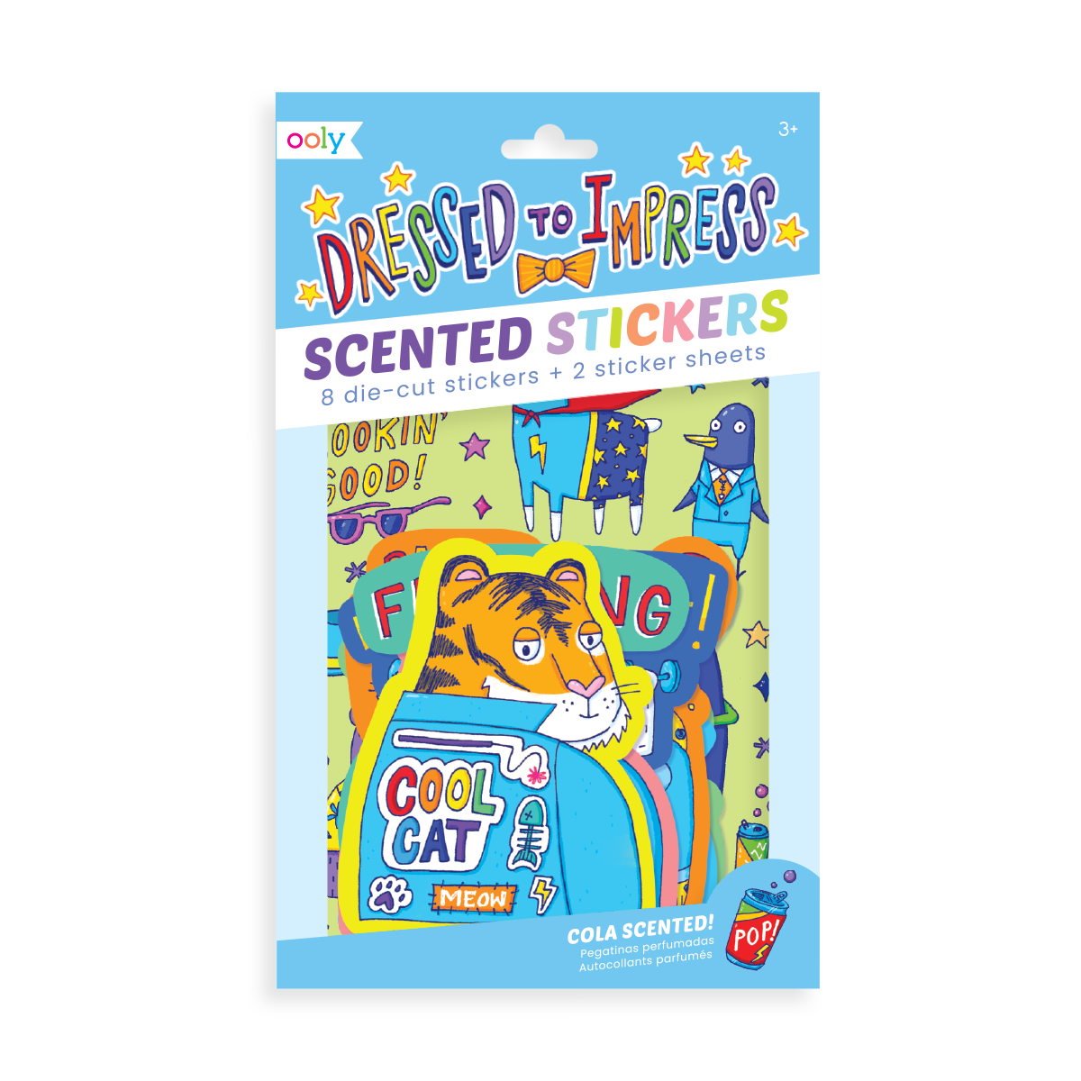 OOLY Dressed to Impress Scented Stickers in packaging