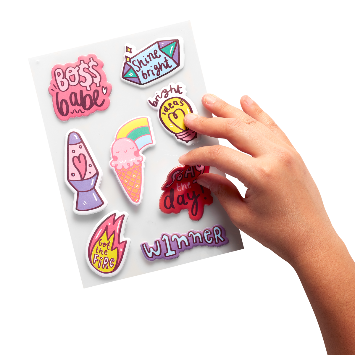 OOLY Sticker Stash Girl Boss featuring stickers