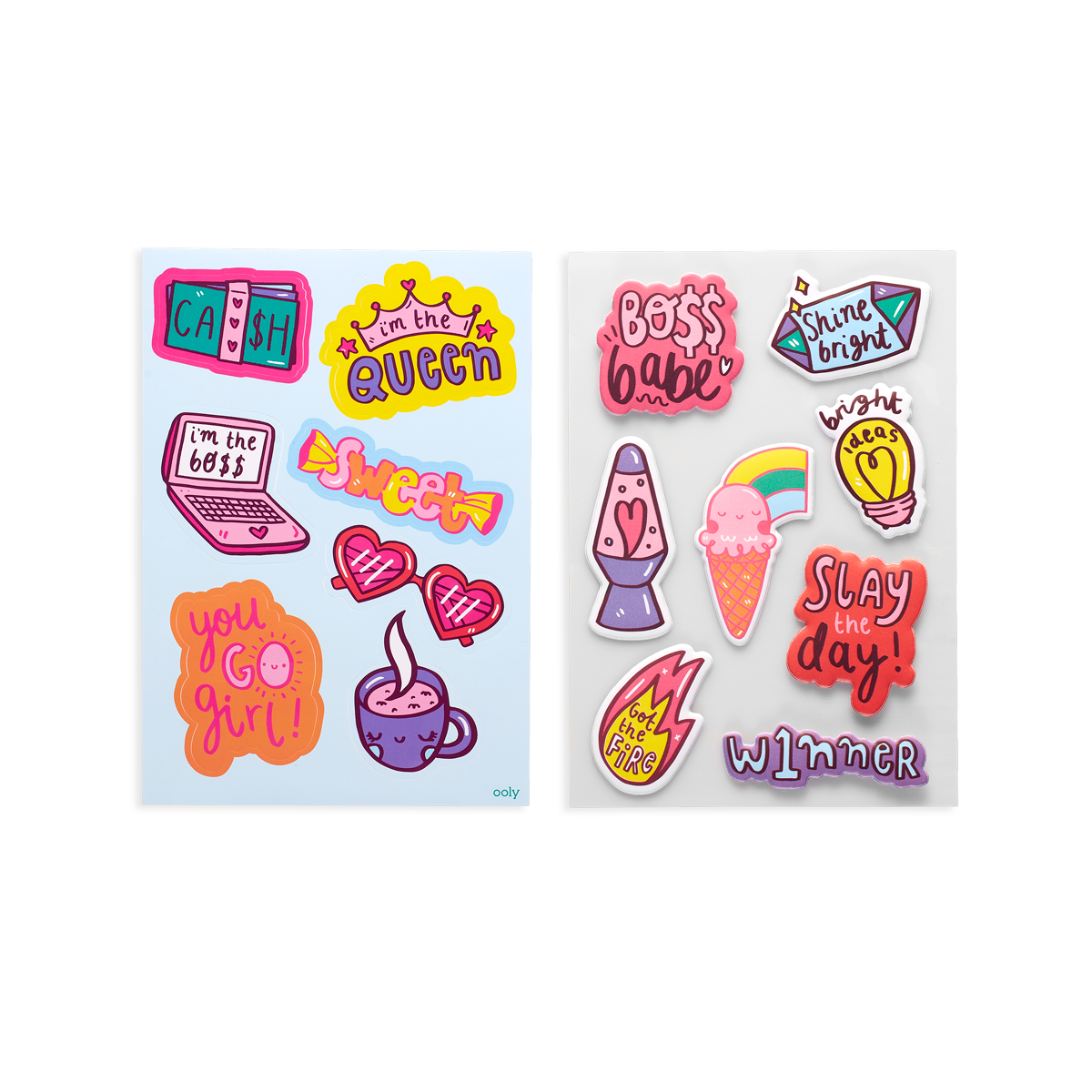 OOLY Sticker Stash Girl Boss featuring stickers