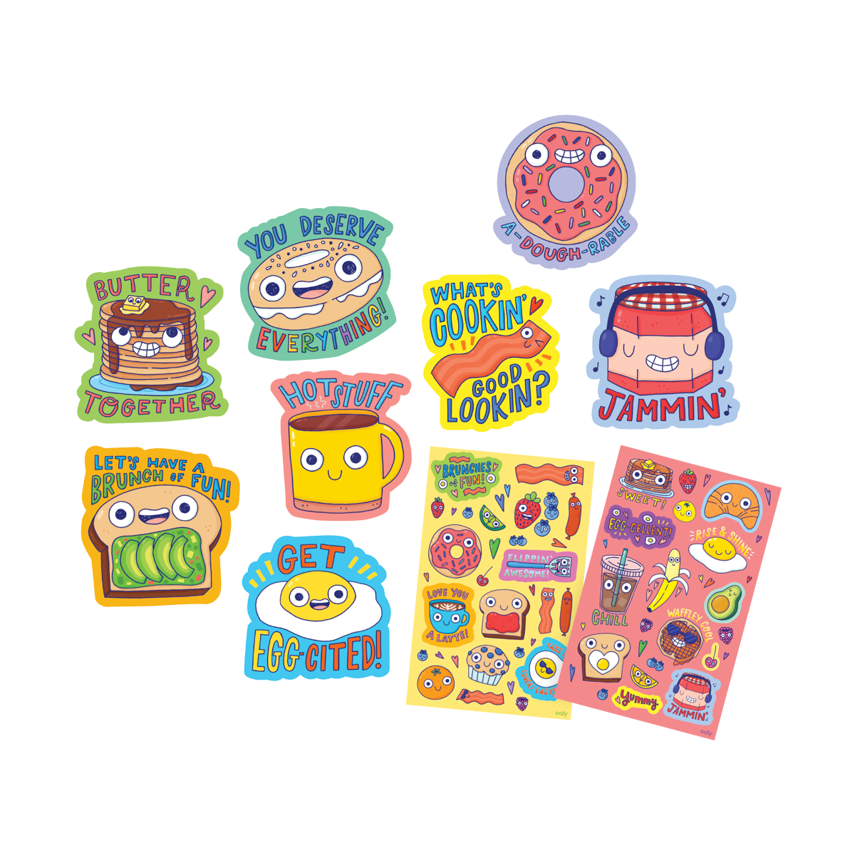 OOLY Brunch Buddies scented sticker out of packaging