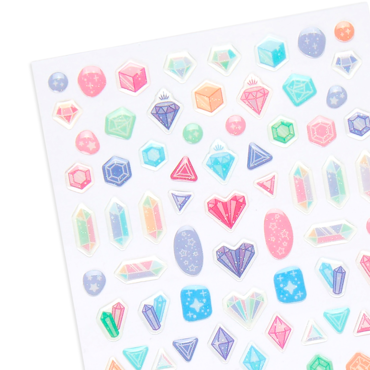 Printable Crystal Stickers Printable Sticker Sheet Gemstones