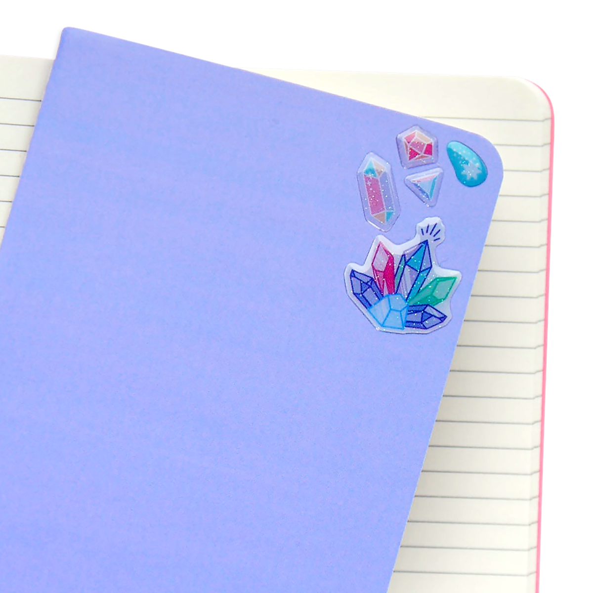 Stickiville Glitter Gem stickers on note pad