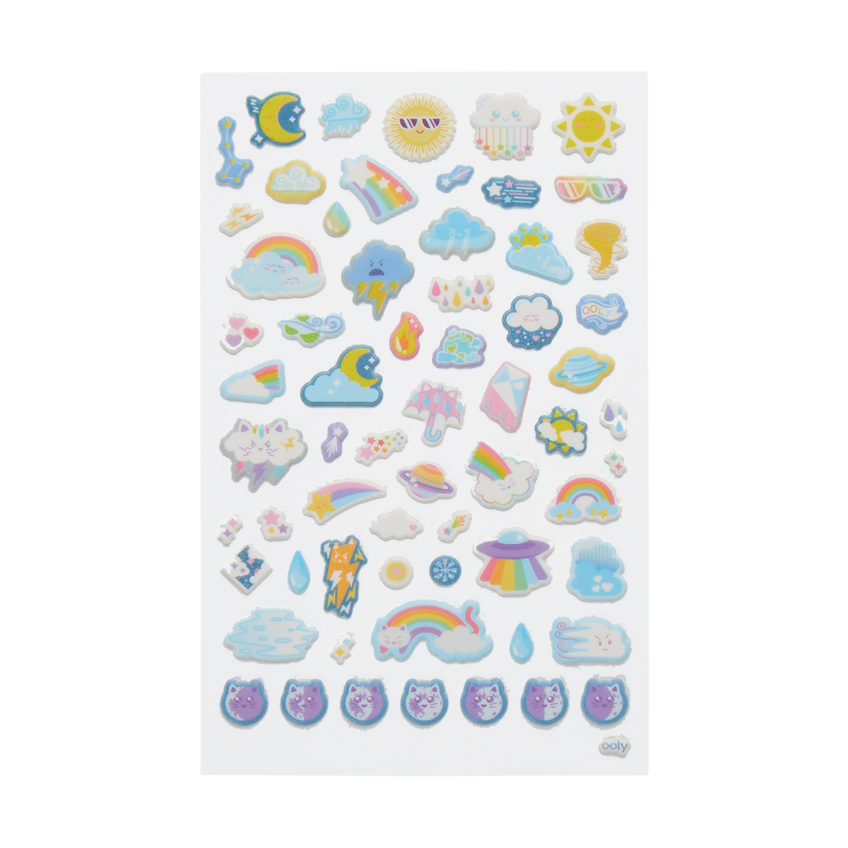 Stickiville Weather Pals sticker sheet out of packaging