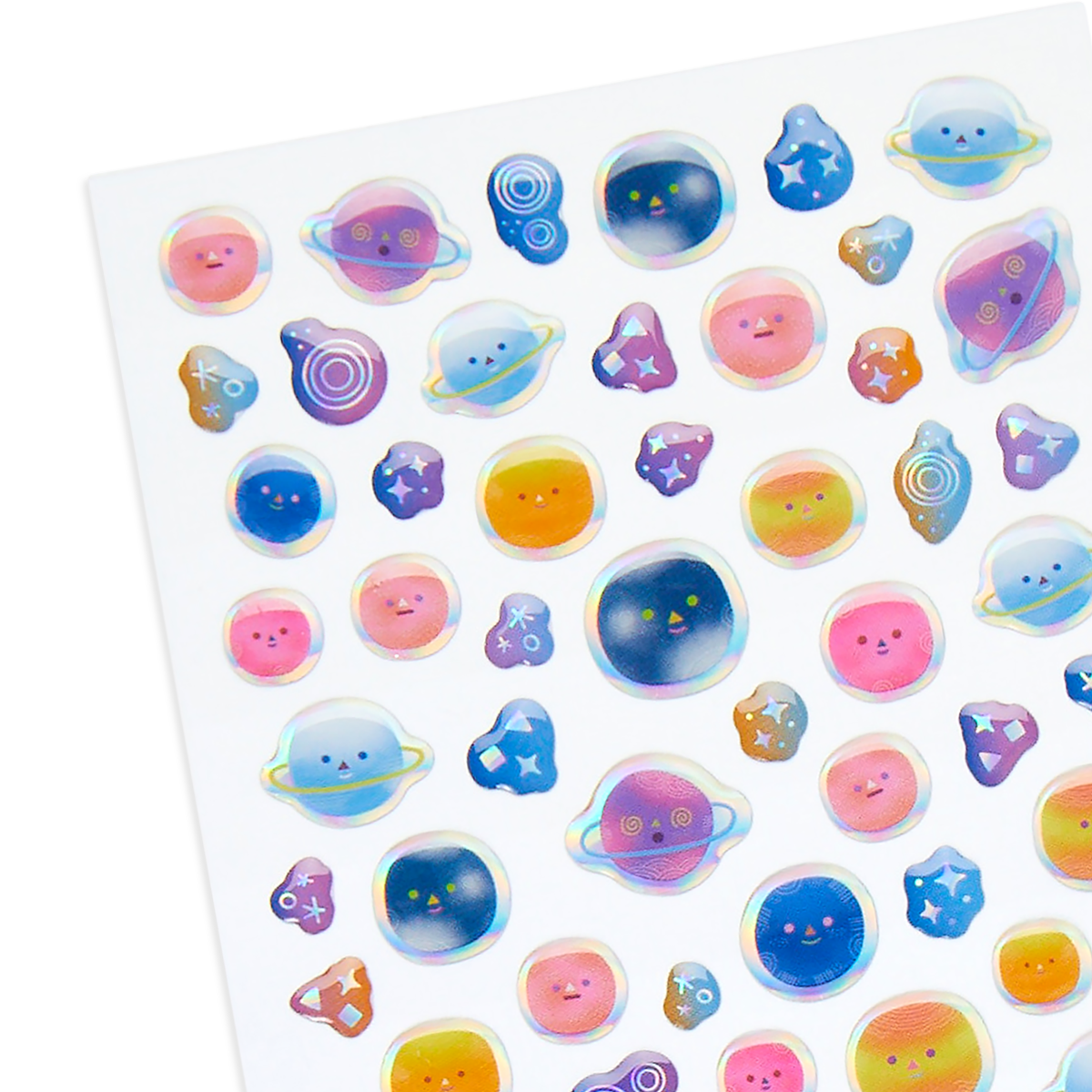  OLYCRAFT 8 Sheets 3D Star Moon Stickers Cute Space