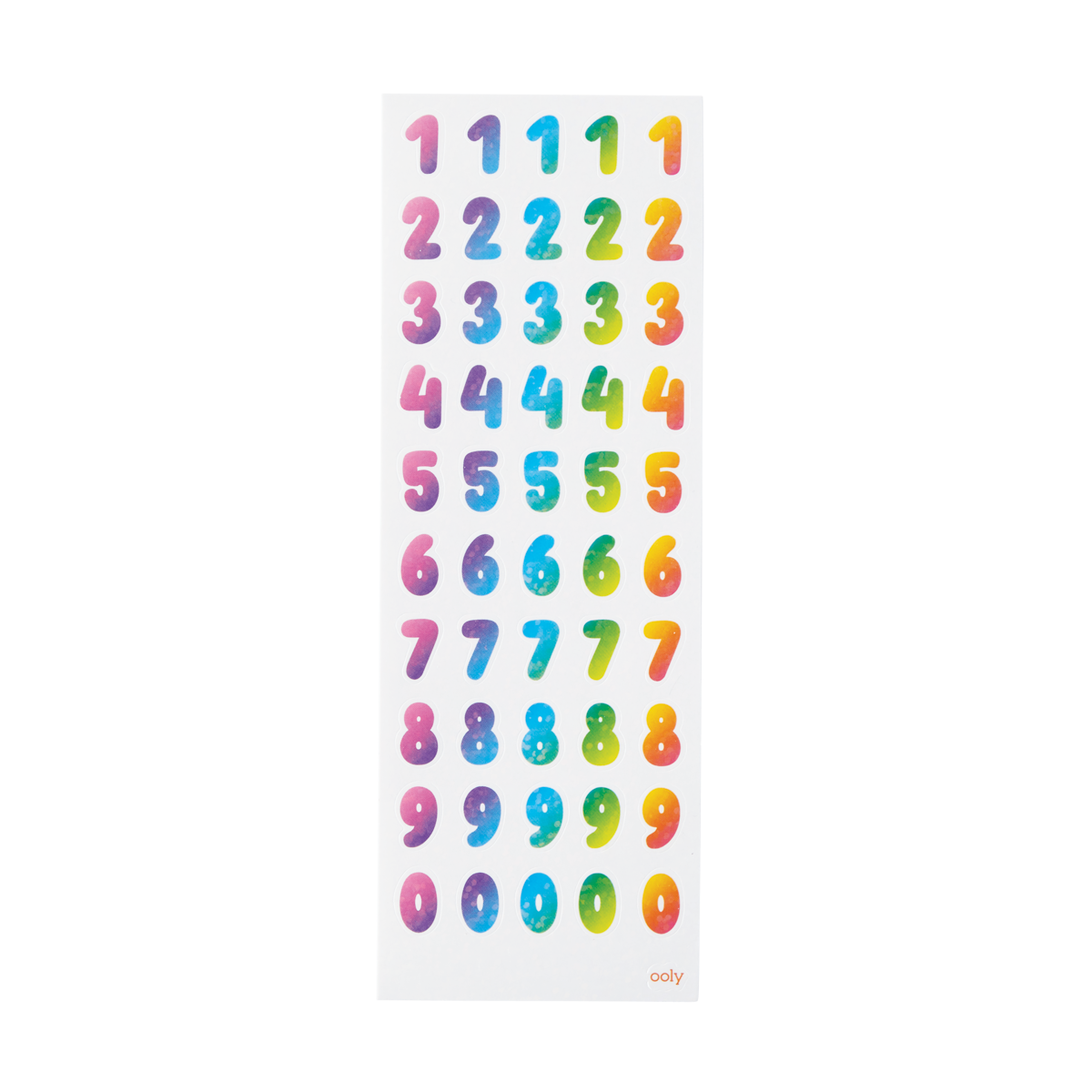 OOLY Stickiville Rainbow Numbers stickers