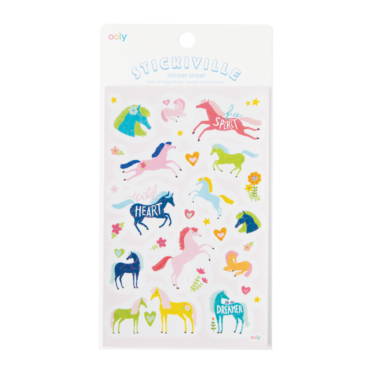 OOLY Stickiville Wild Horses stickers in packaging