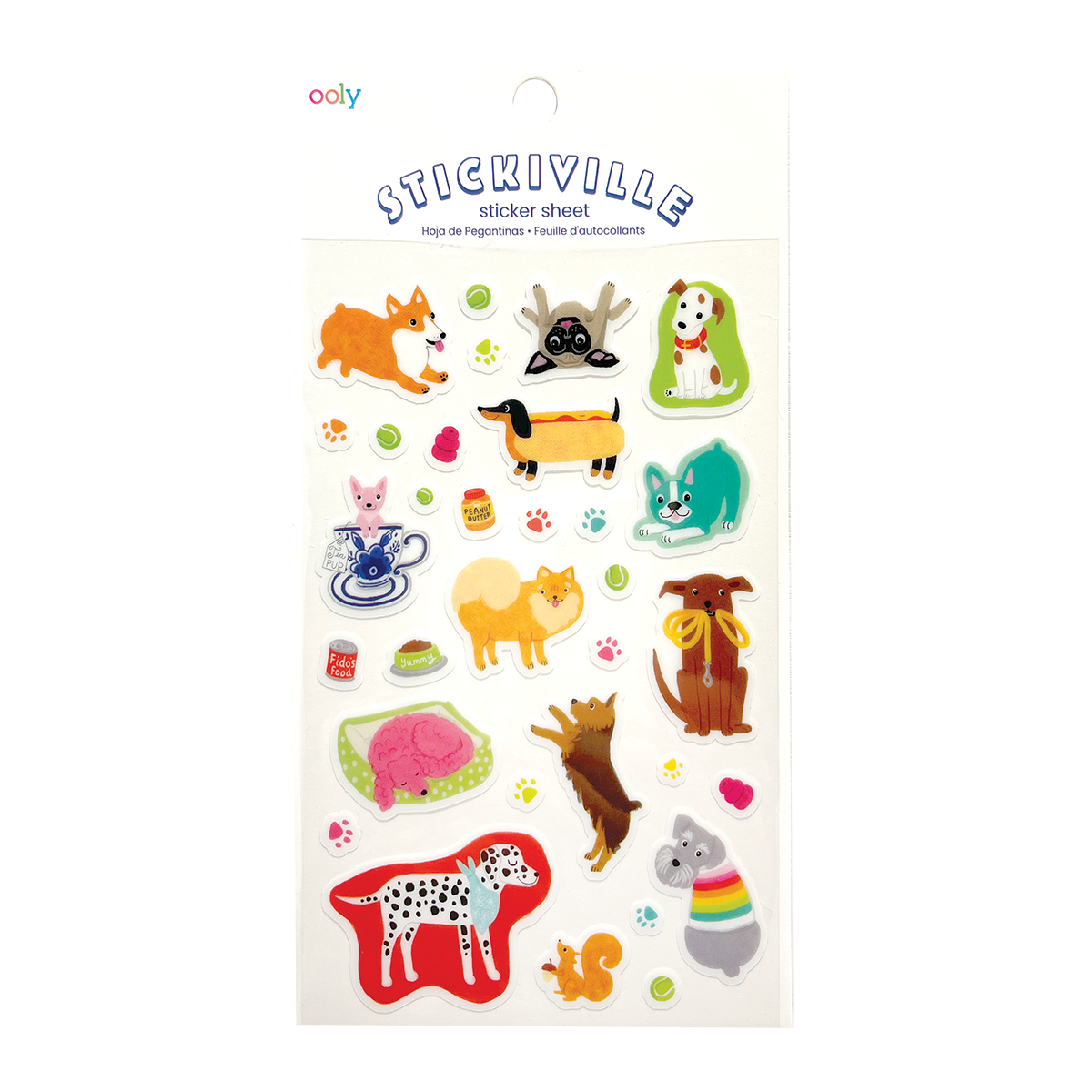Stickiville Quirky Dogs Stickers inside of packaging