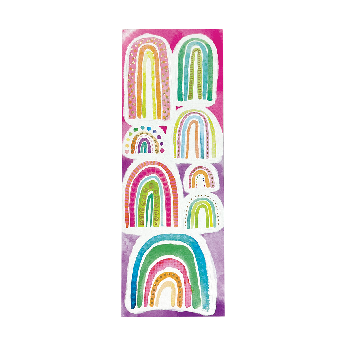 OOLY Stickiville Watercolor Rainbows Stickers outside of packaging