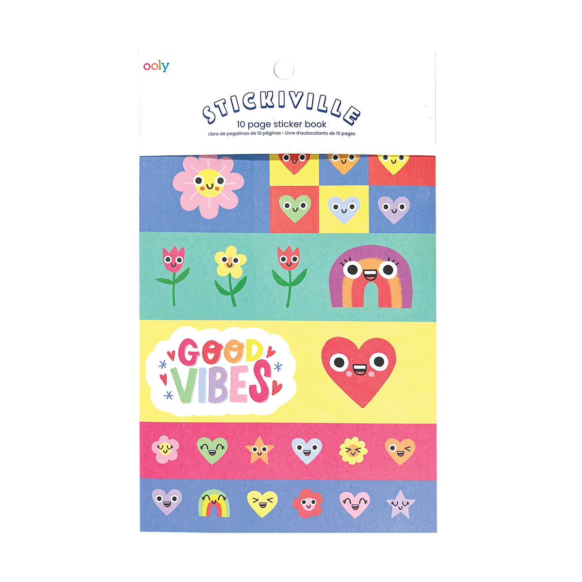 OOLY Stickiville Happy Hearts Sticker Book front view