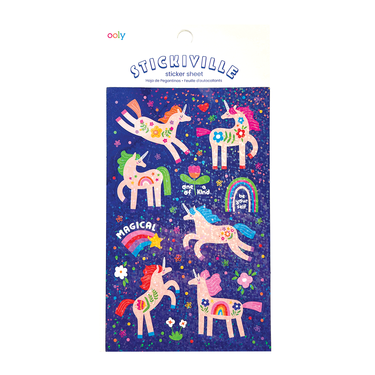 OOLY Stickiville Magical Unicorns Stickers in packaging