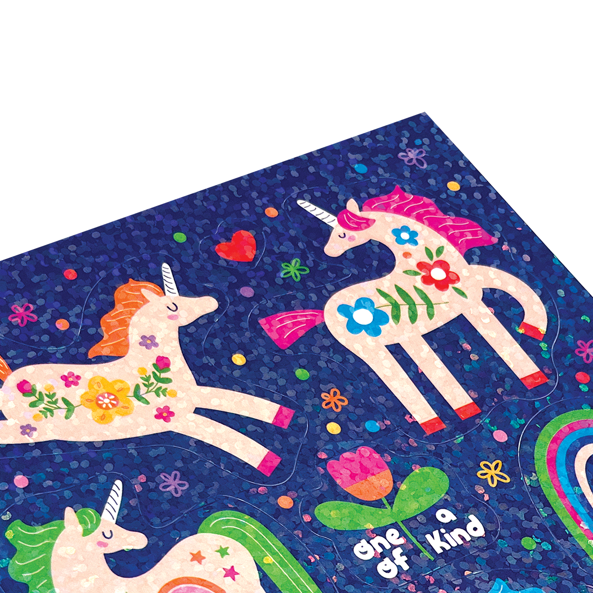 OOLY Stickiville Magical Unicorns Stickers close up view