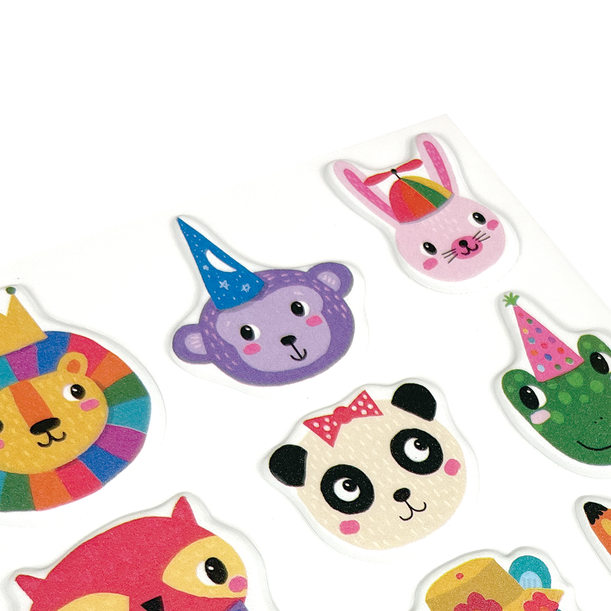 OOLY Stickiville Party Animals Stickers close up view