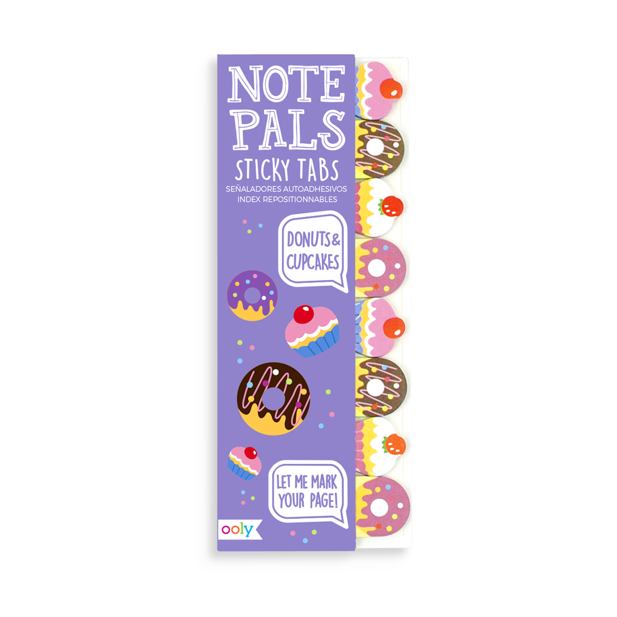 Note Pals Sticky Tabs with frosted donut designs