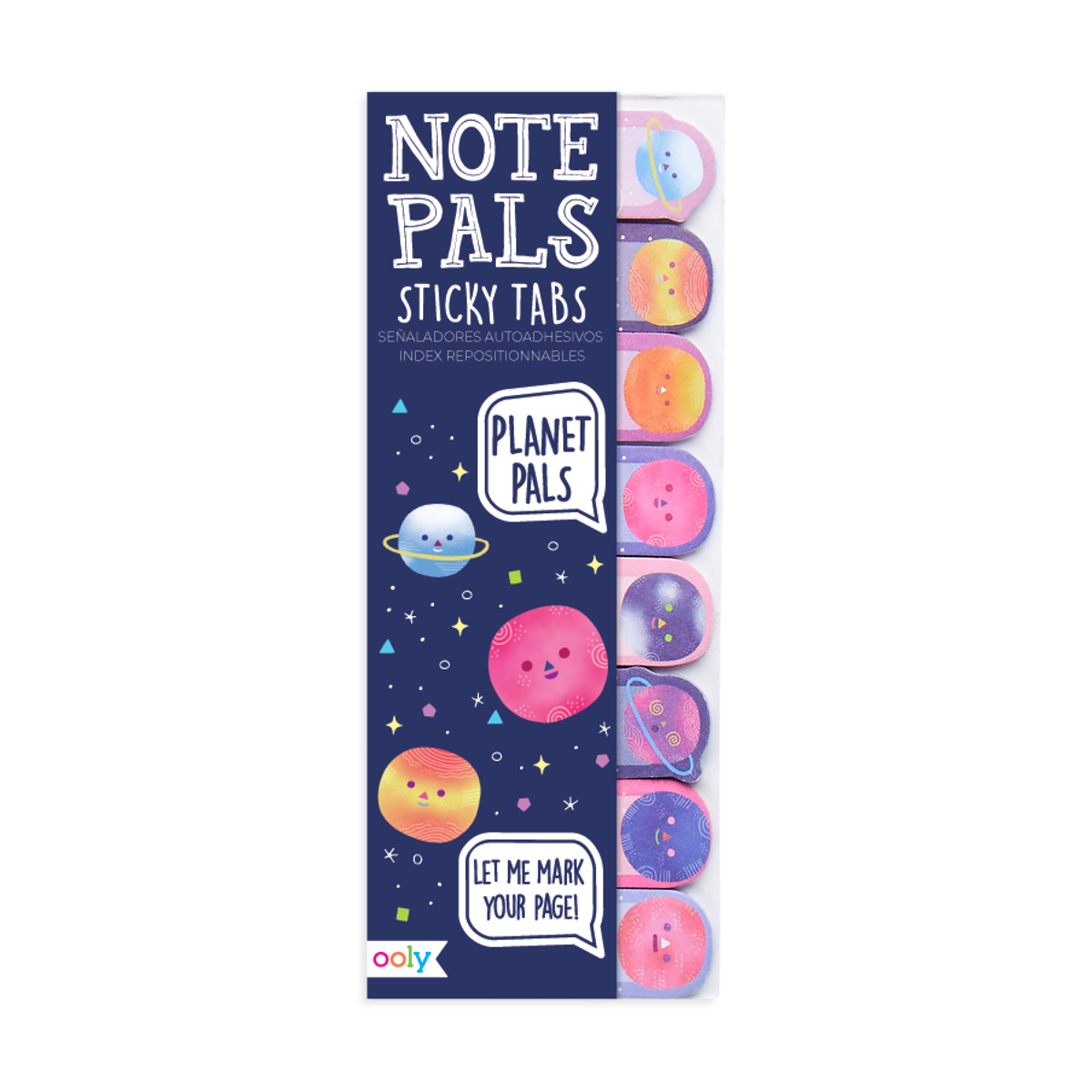 OOLY Note Pals Sticky Tabs - Planet Pals in packaging