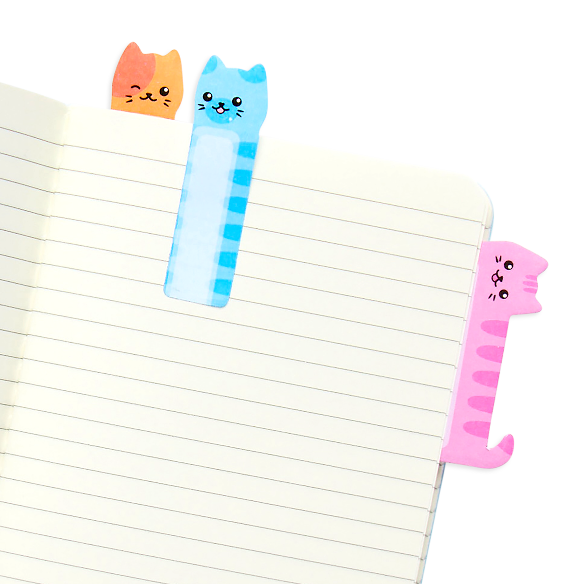 OOLY Note Pals Sticky Tabs - Cat Parade in use