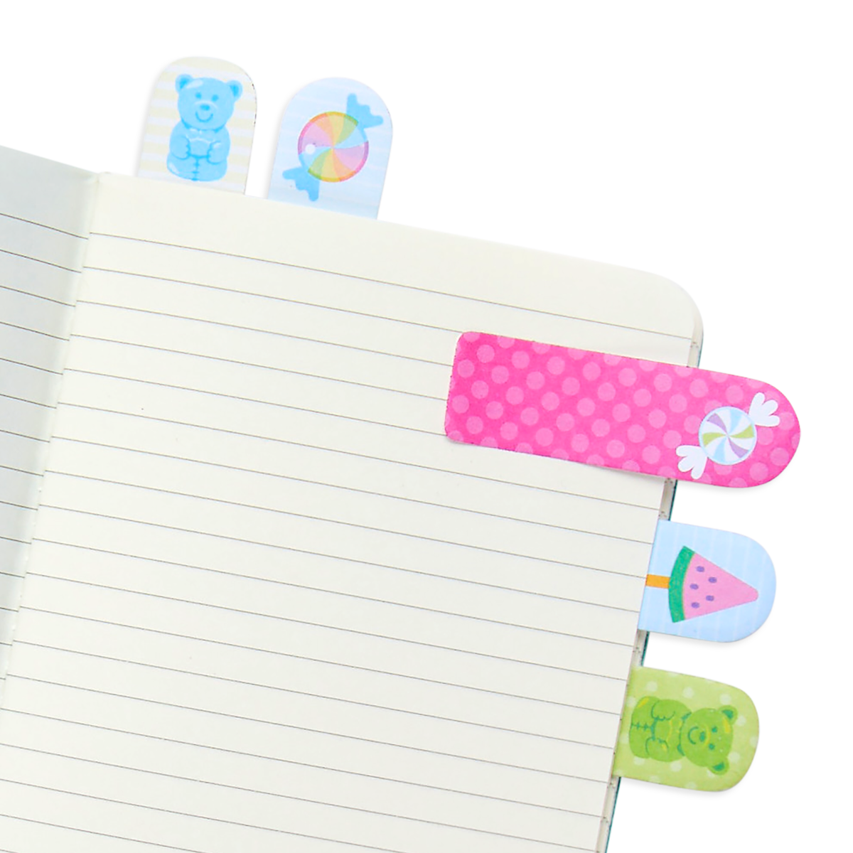 OOLY Note Pals Sticky Tabs - Sugar Joy in use