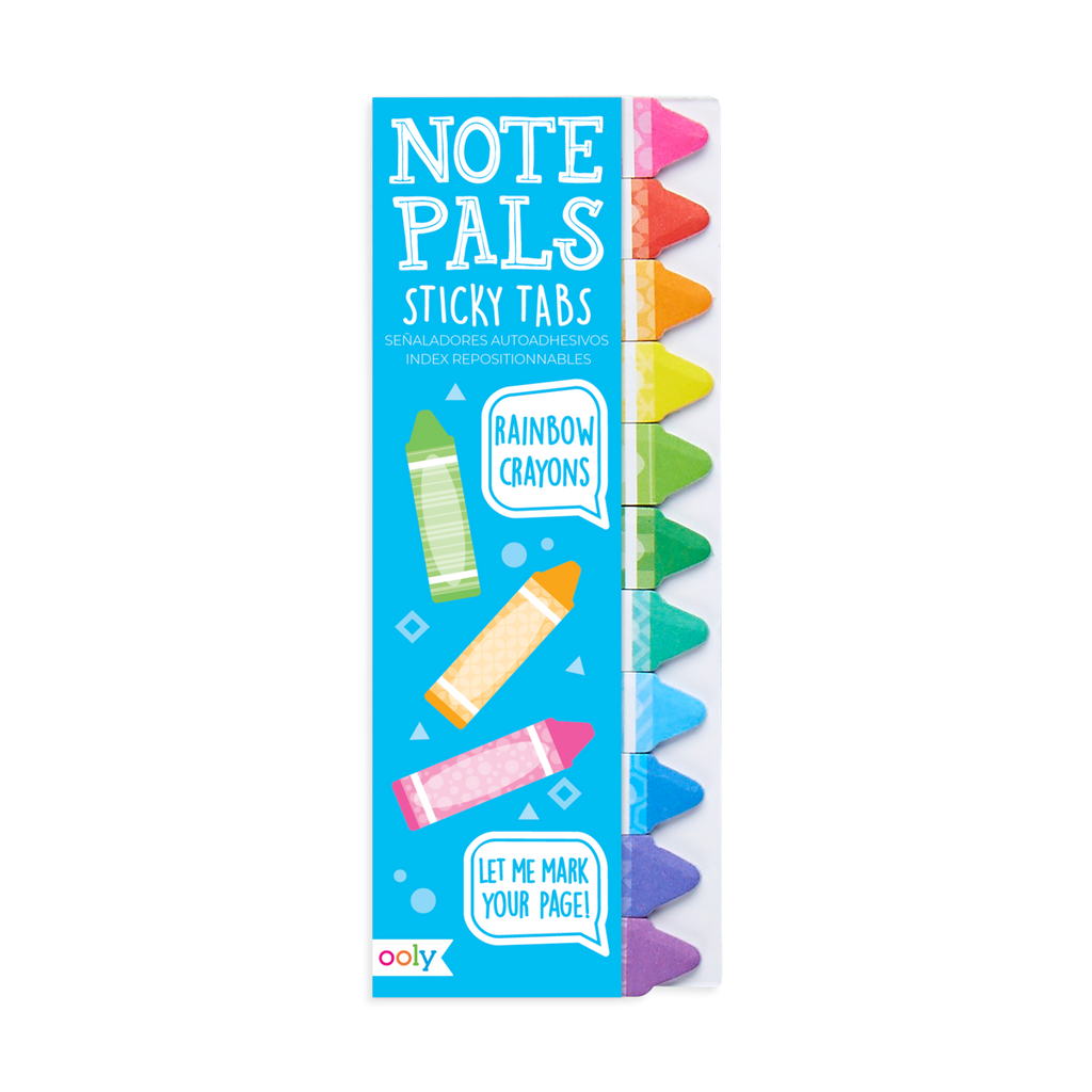 Note Pals Sticky Tabs - Rainbow Crayons - OOLY