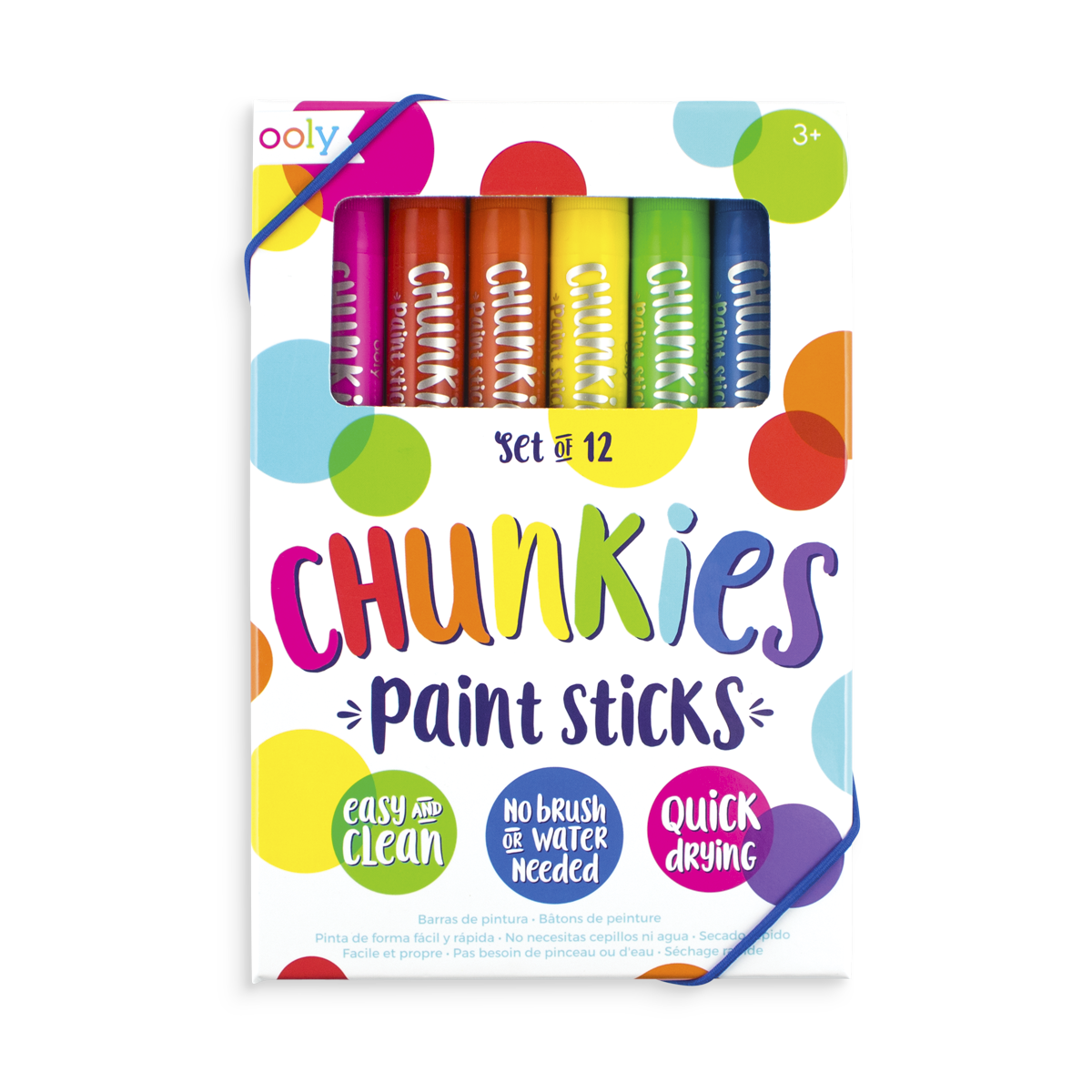 OOLY Chunkies Paint Sticks set in packaging. Set of 12.